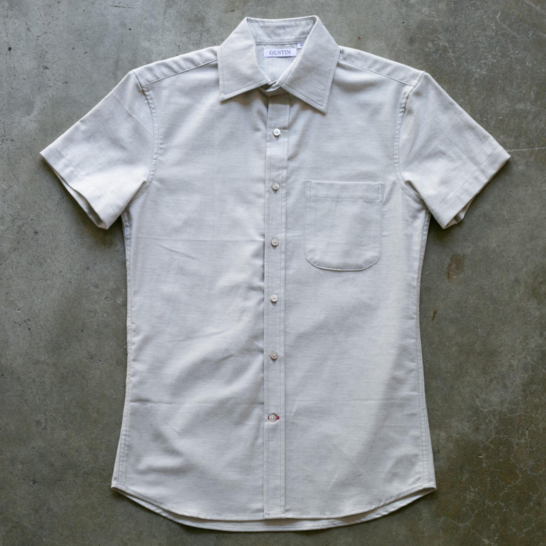 gustin #1120 sun fade shirt - stone