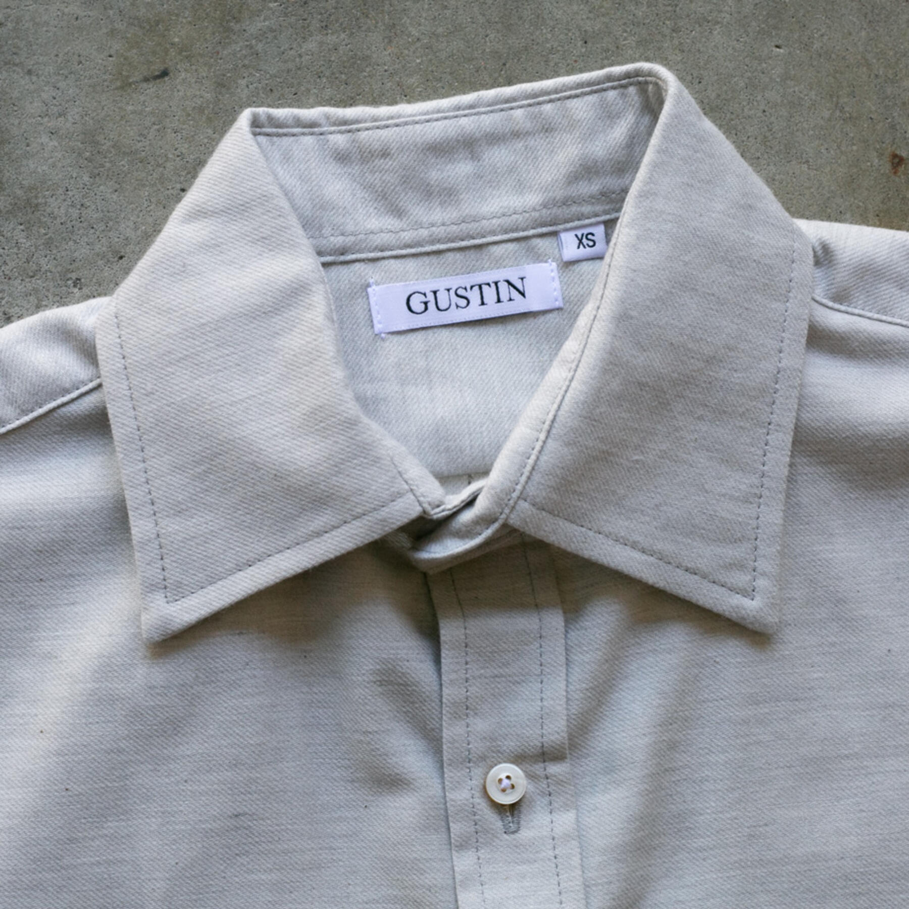 gustin #1120 sun fade shirt - stone