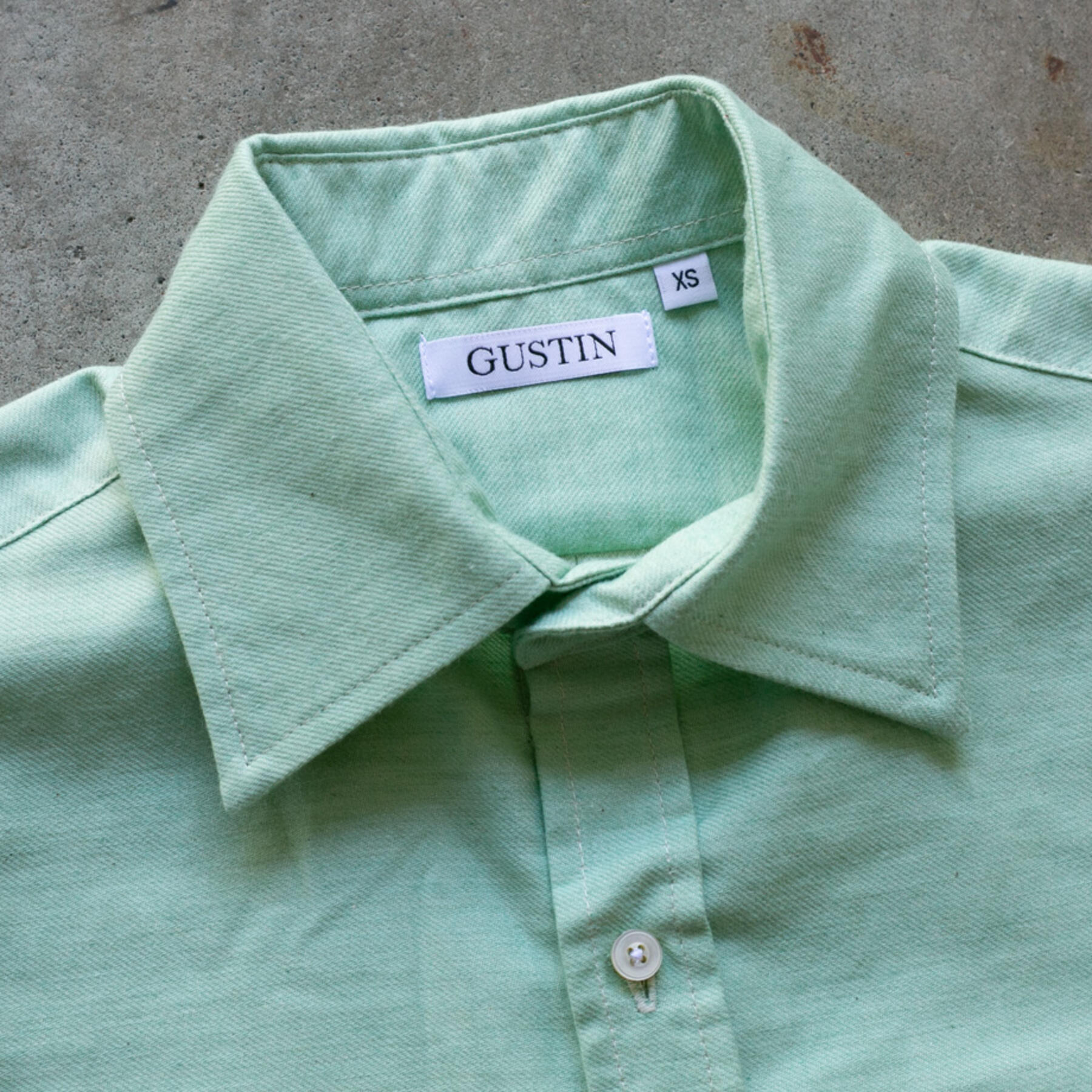gustin #1121 sun fade shirt - mint