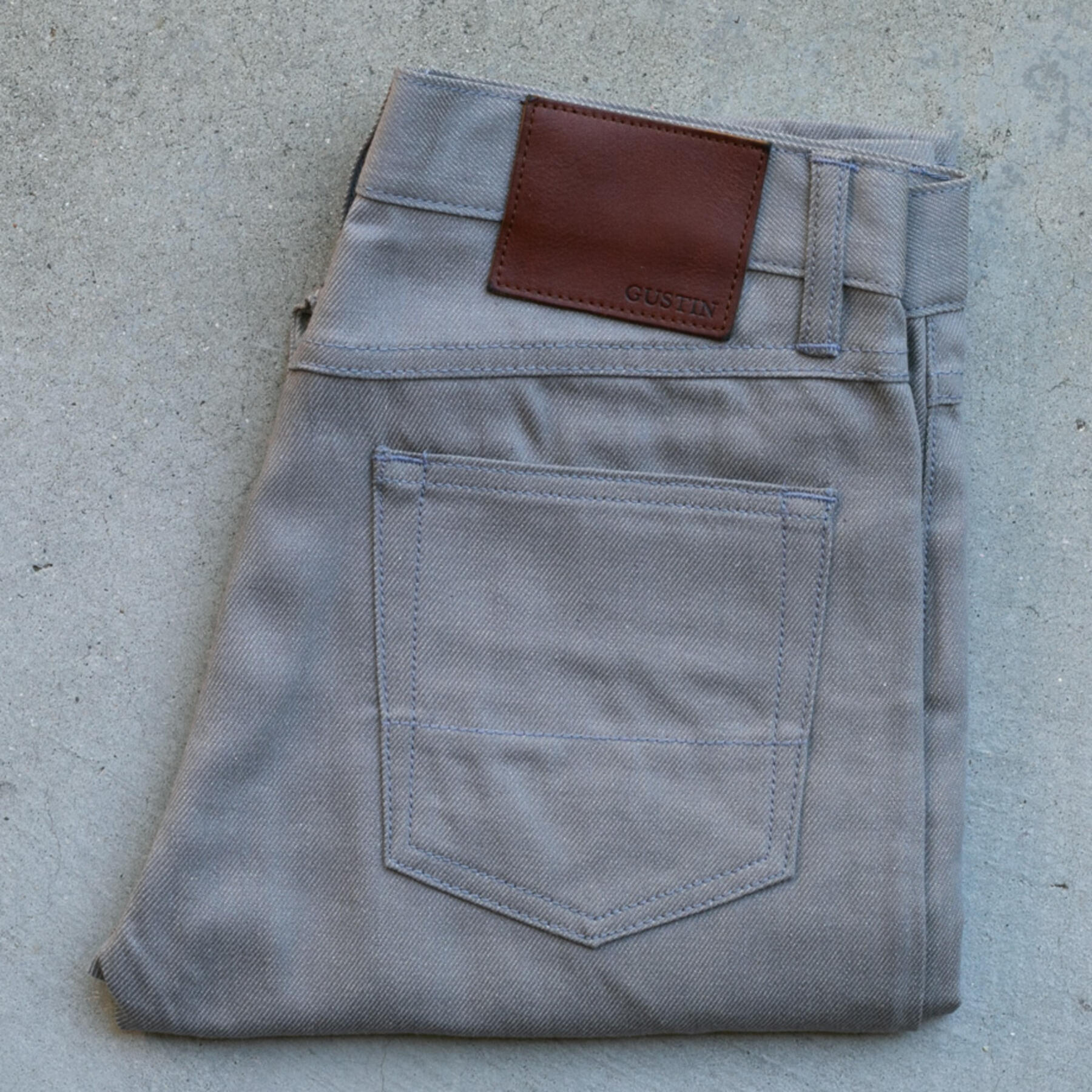 gustin #275 c/l denim 5 pocket - steel