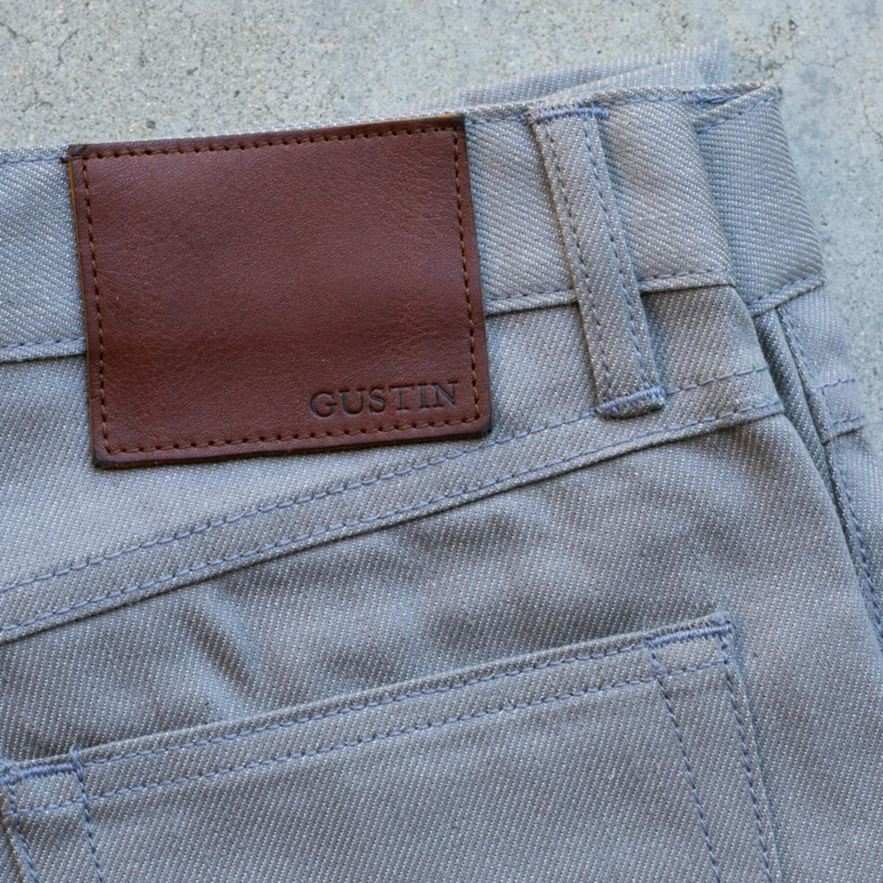 gustin #275 c/l denim 5 pocket - steel