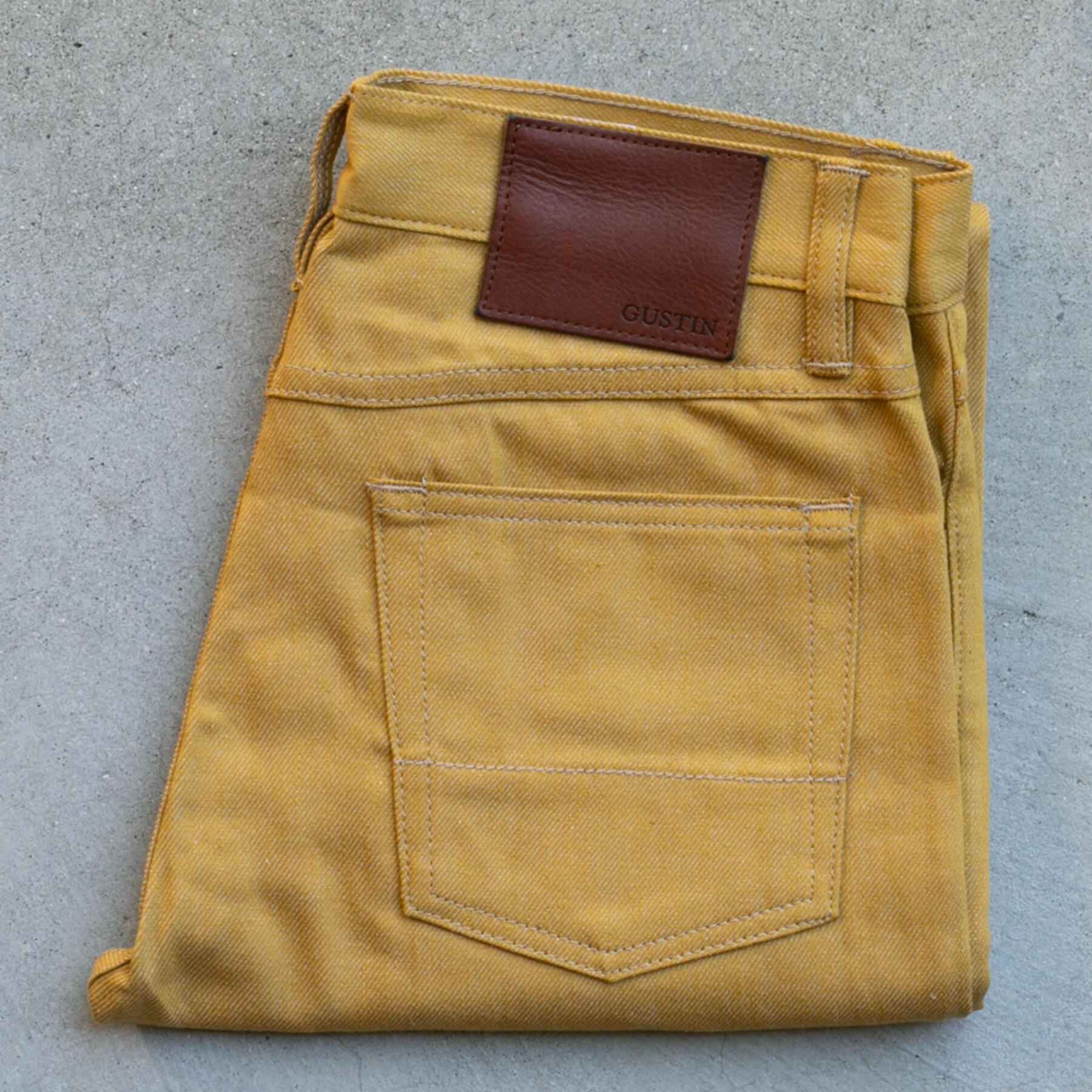 gustin #276 c/l denim 5 pocket - mustard