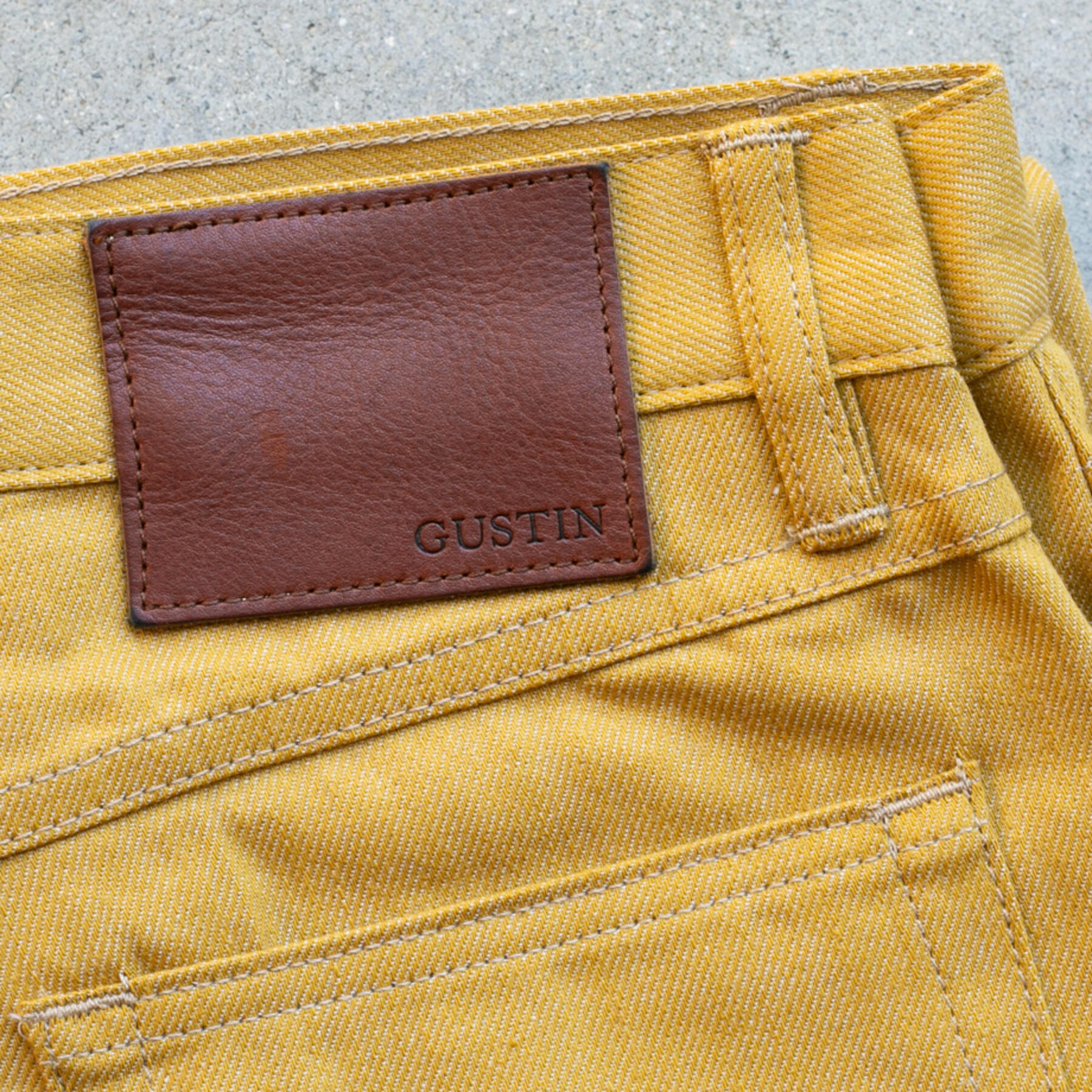 gustin #276 c/l denim 5 pocket - mustard