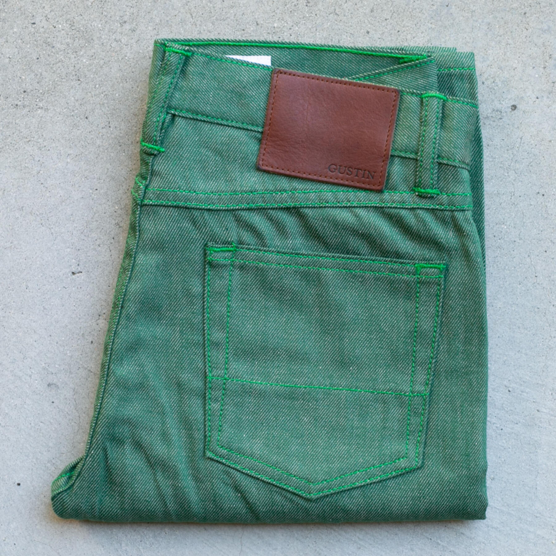 gustin #278 c/l denim 5 pocket - kelly