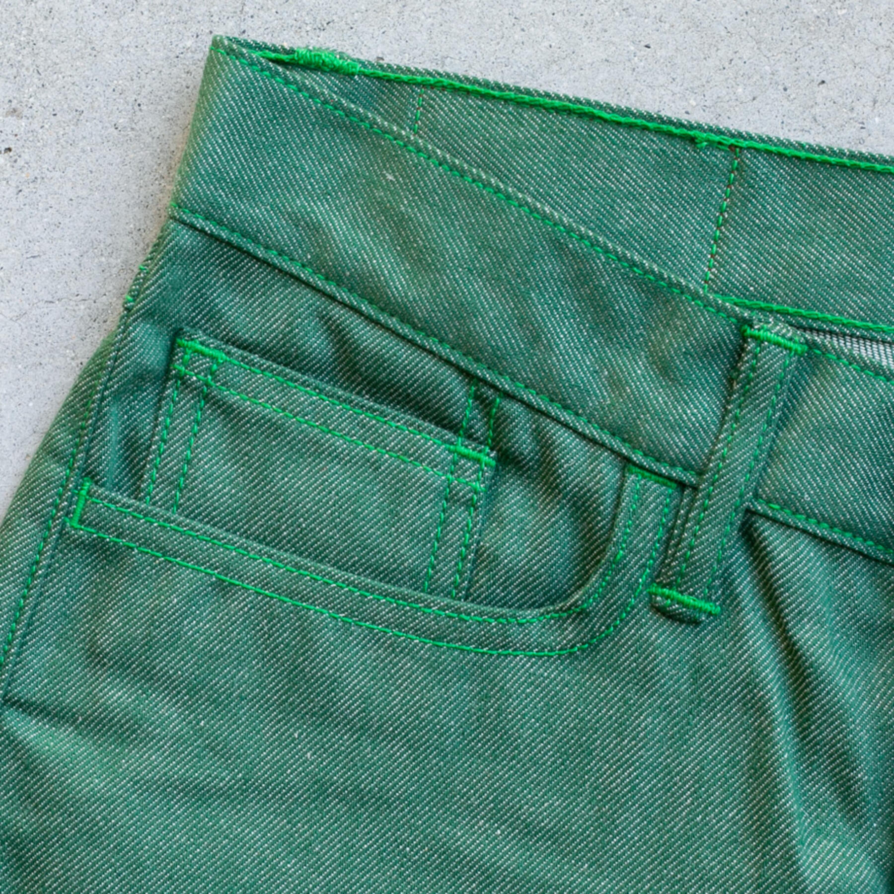 gustin #278 c/l denim 5 pocket - kelly