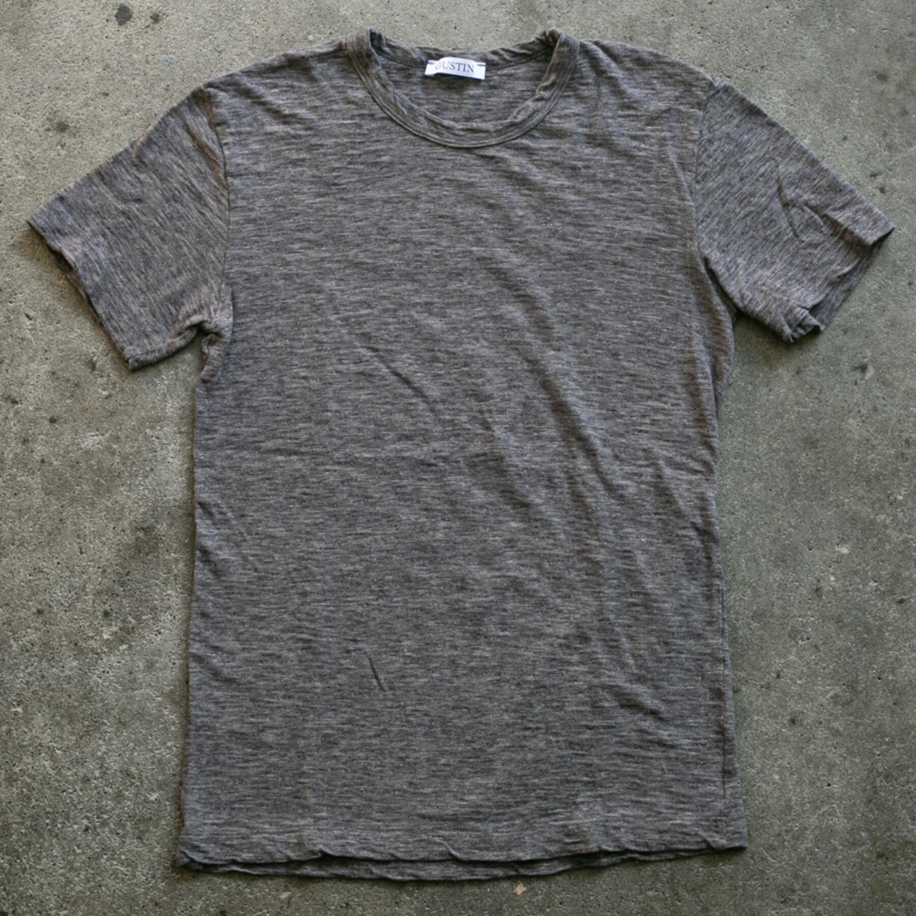 gustin japan slub heather t-shirt - titanium