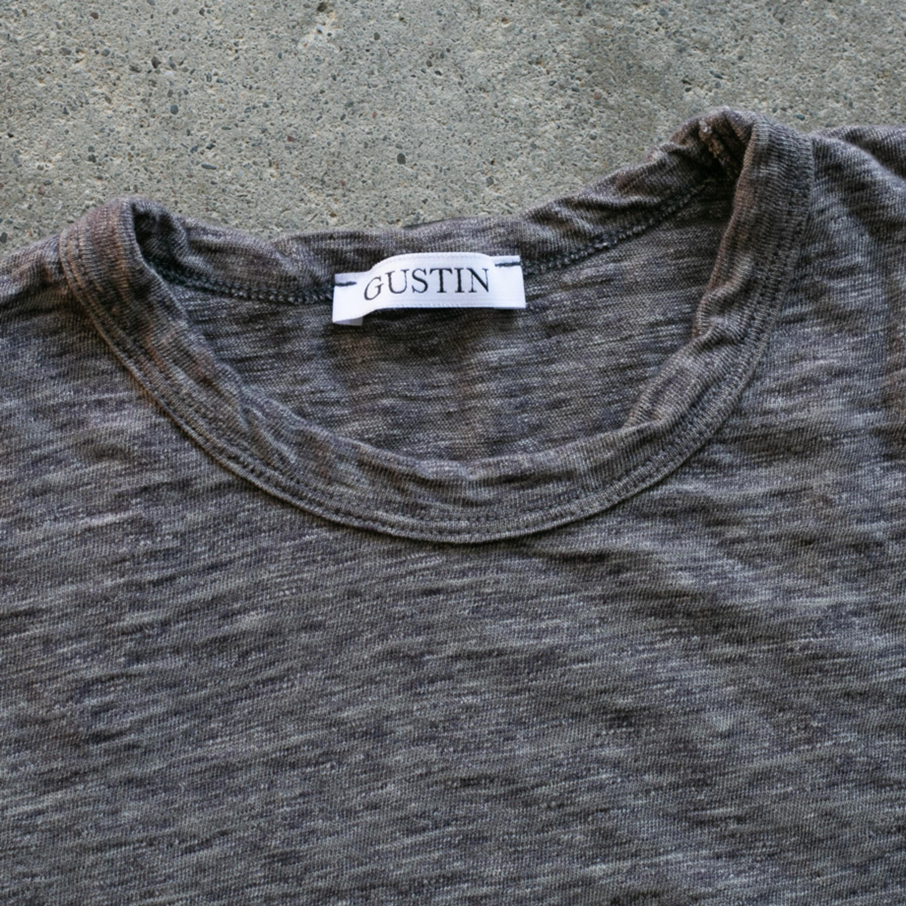 gustin japan slub heather t-shirt - titanium