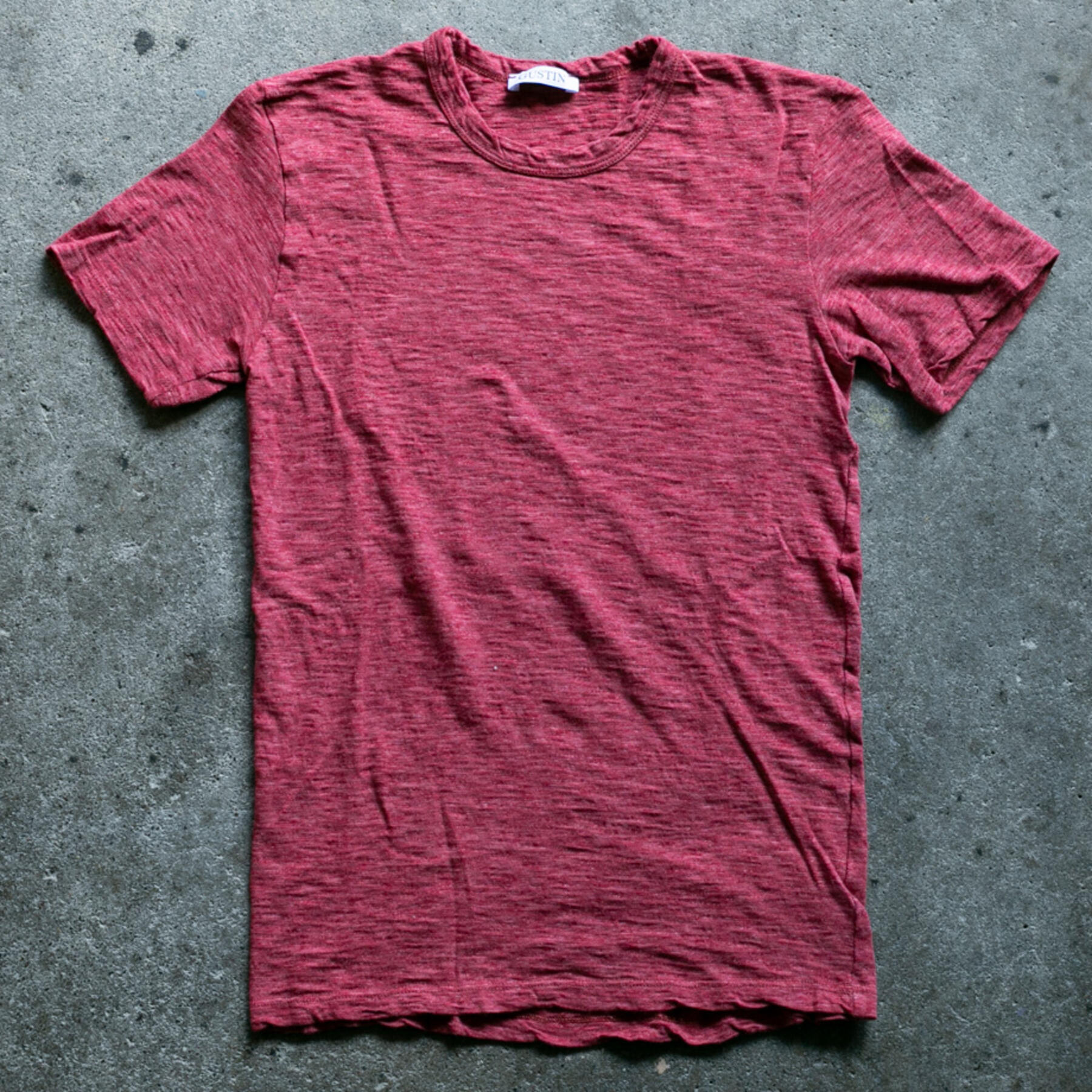 gustin japan slub heather t-shirt - red