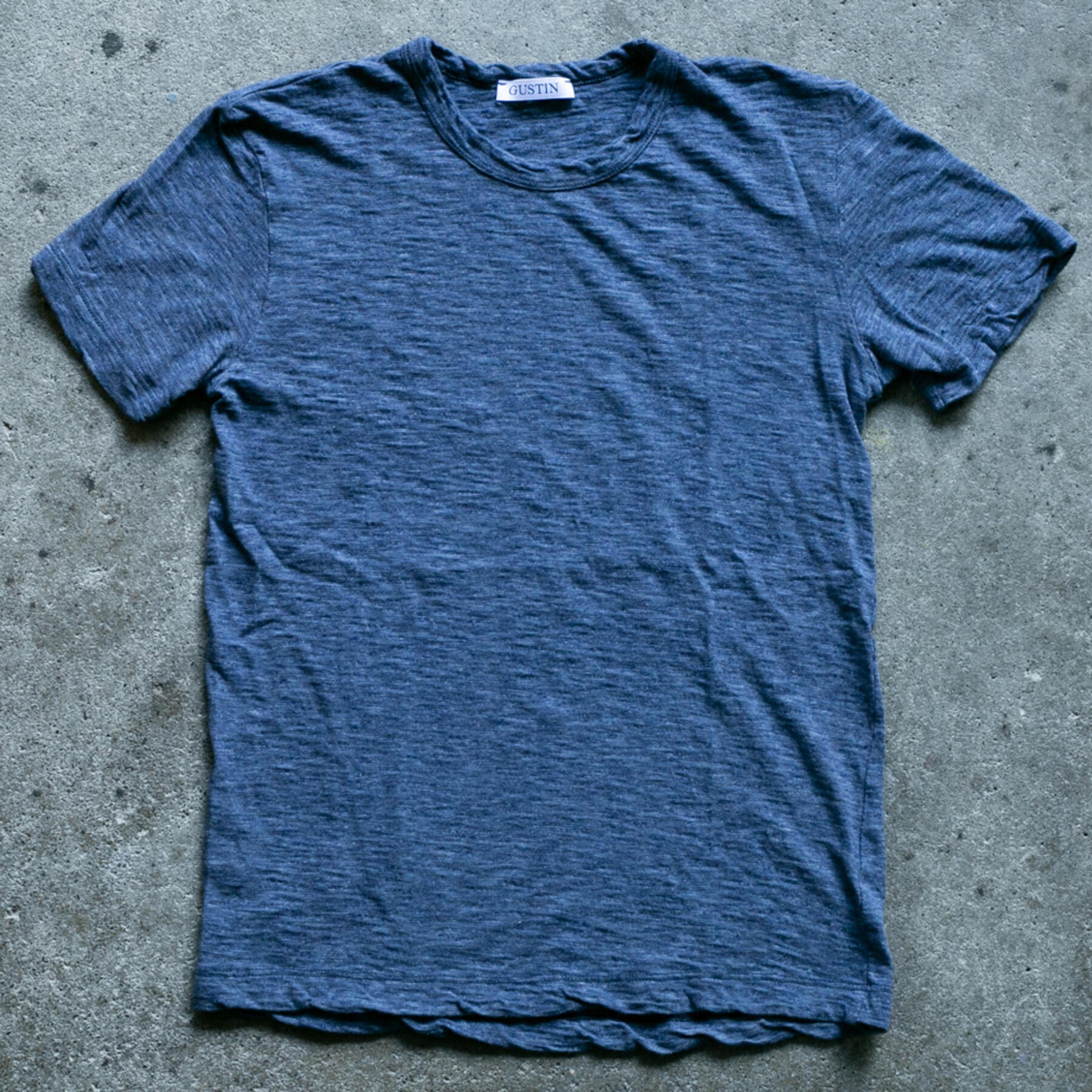 gustin japan slub heather t-shirt - navy