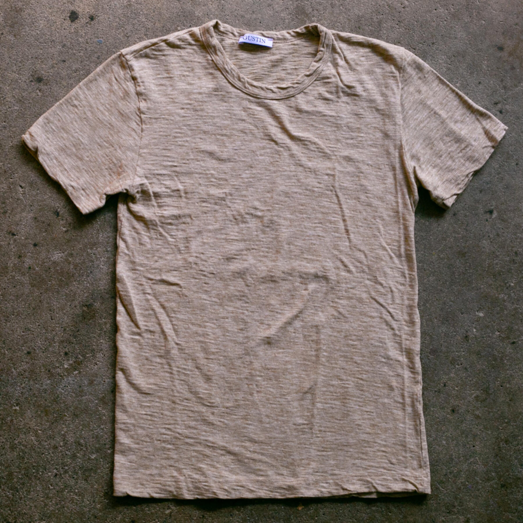 gustin japan slub heather t-shirt - oatmeal