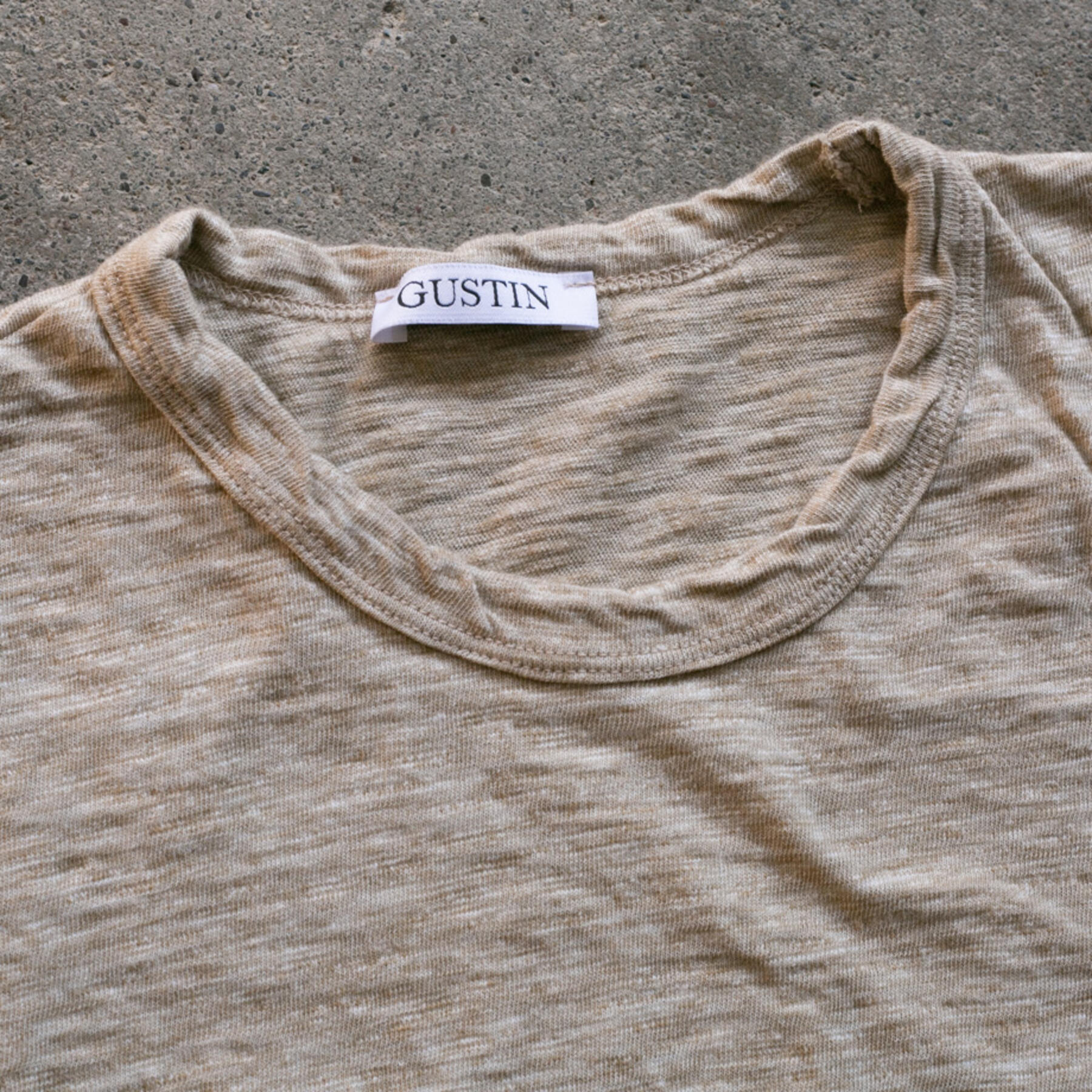 gustin japan slub heather t-shirt - oatmeal