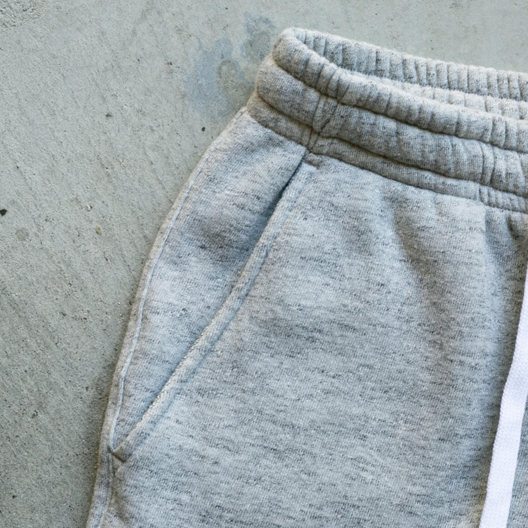 gustin twisted yarn fleece sweatshorts - heather grey