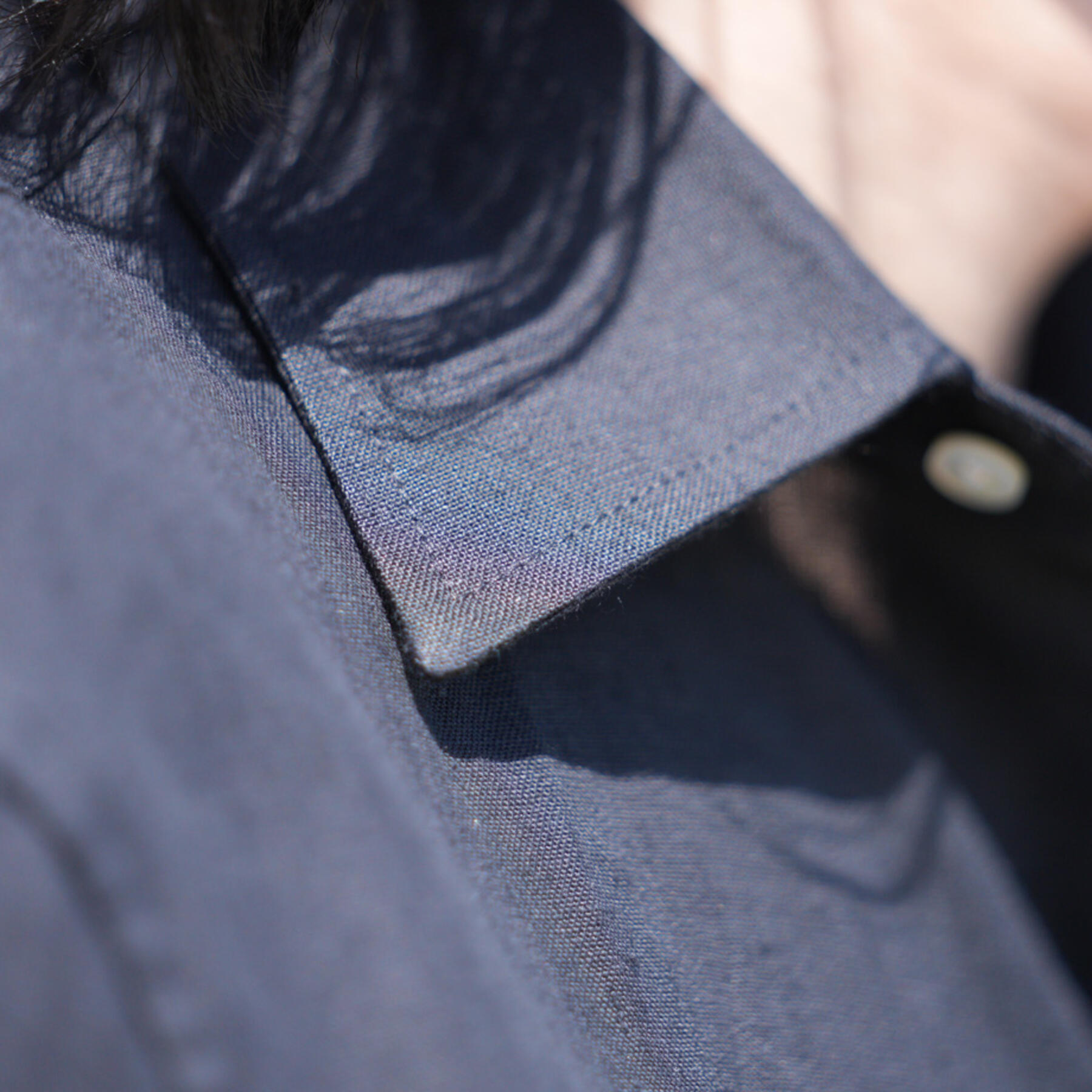 gustin #1125 rustic slub linen shirt - black