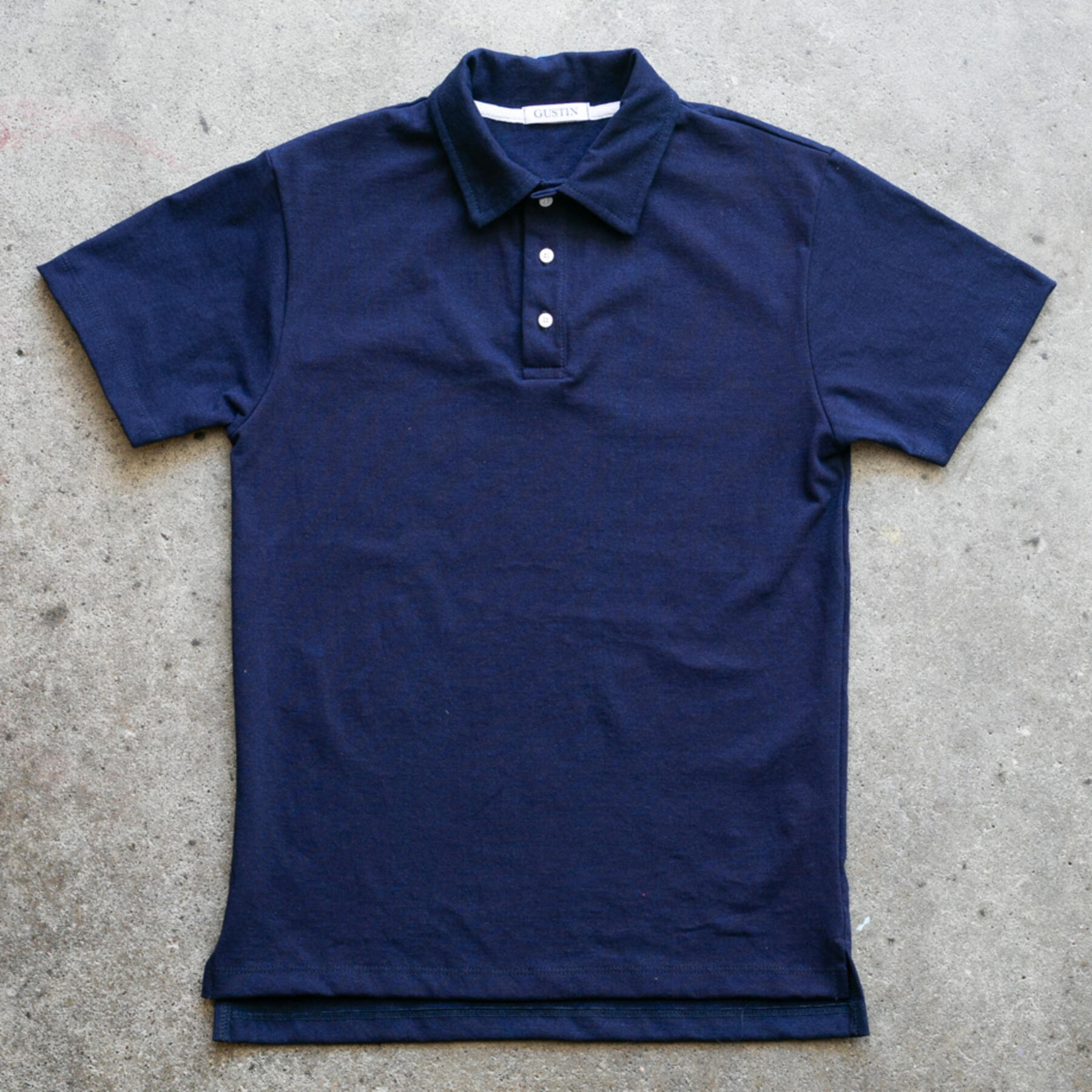 gustin indigo dye polo 2 pack