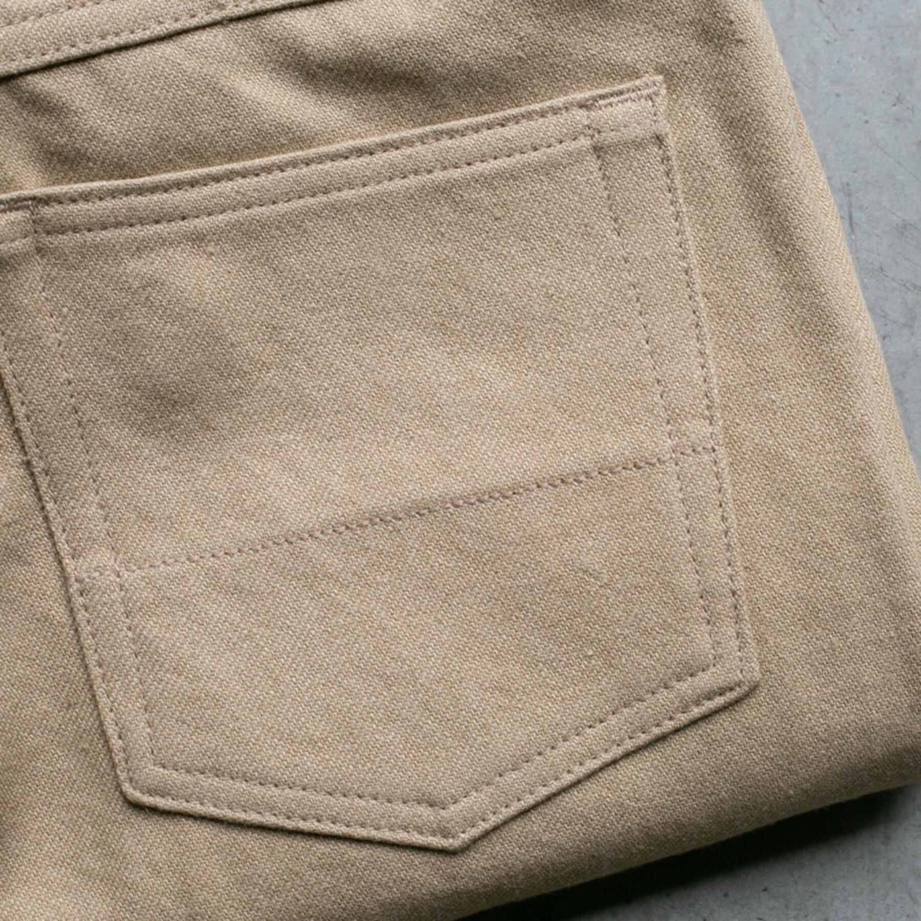 gustin #282 homespun flax 5 pocket - wheat