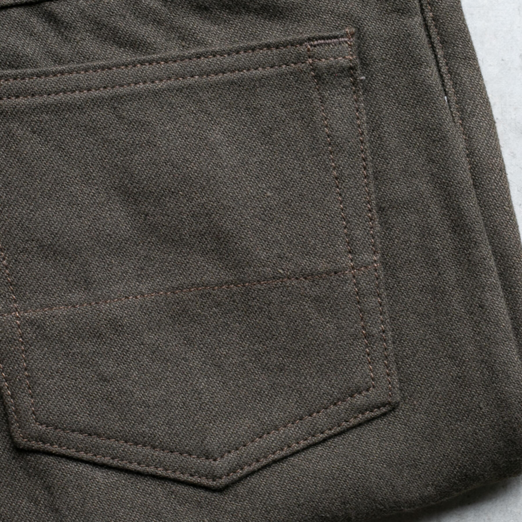 gustin #283 homespun flax 5 pocket - olive