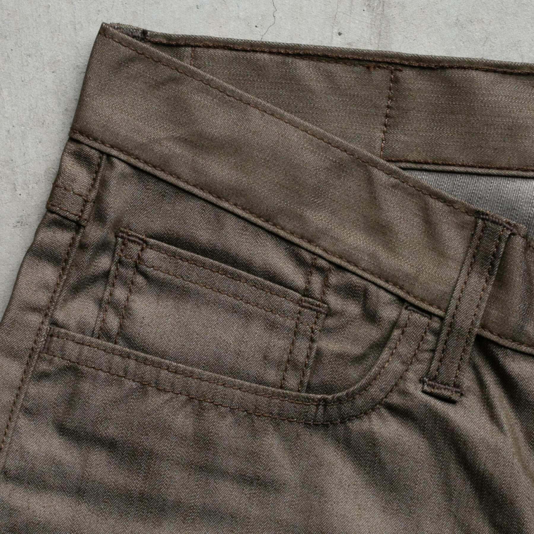 gustin #286 japan feather denim - olive