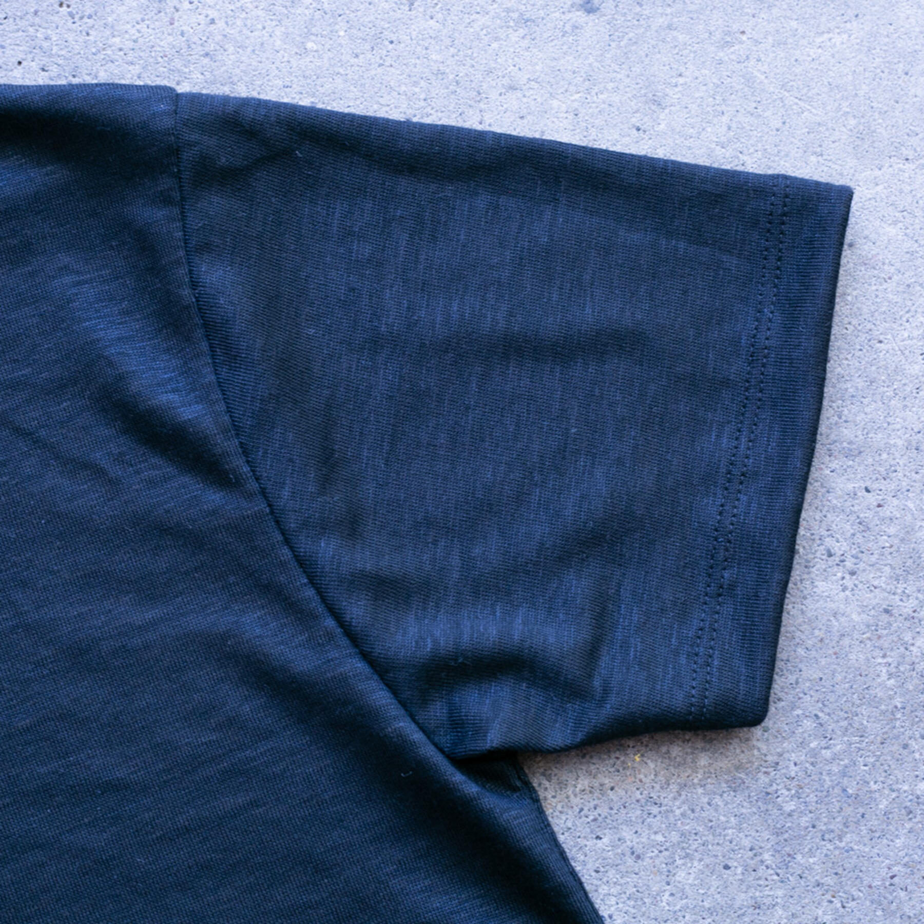 gustin japan pure linen jersey polo - heather navy