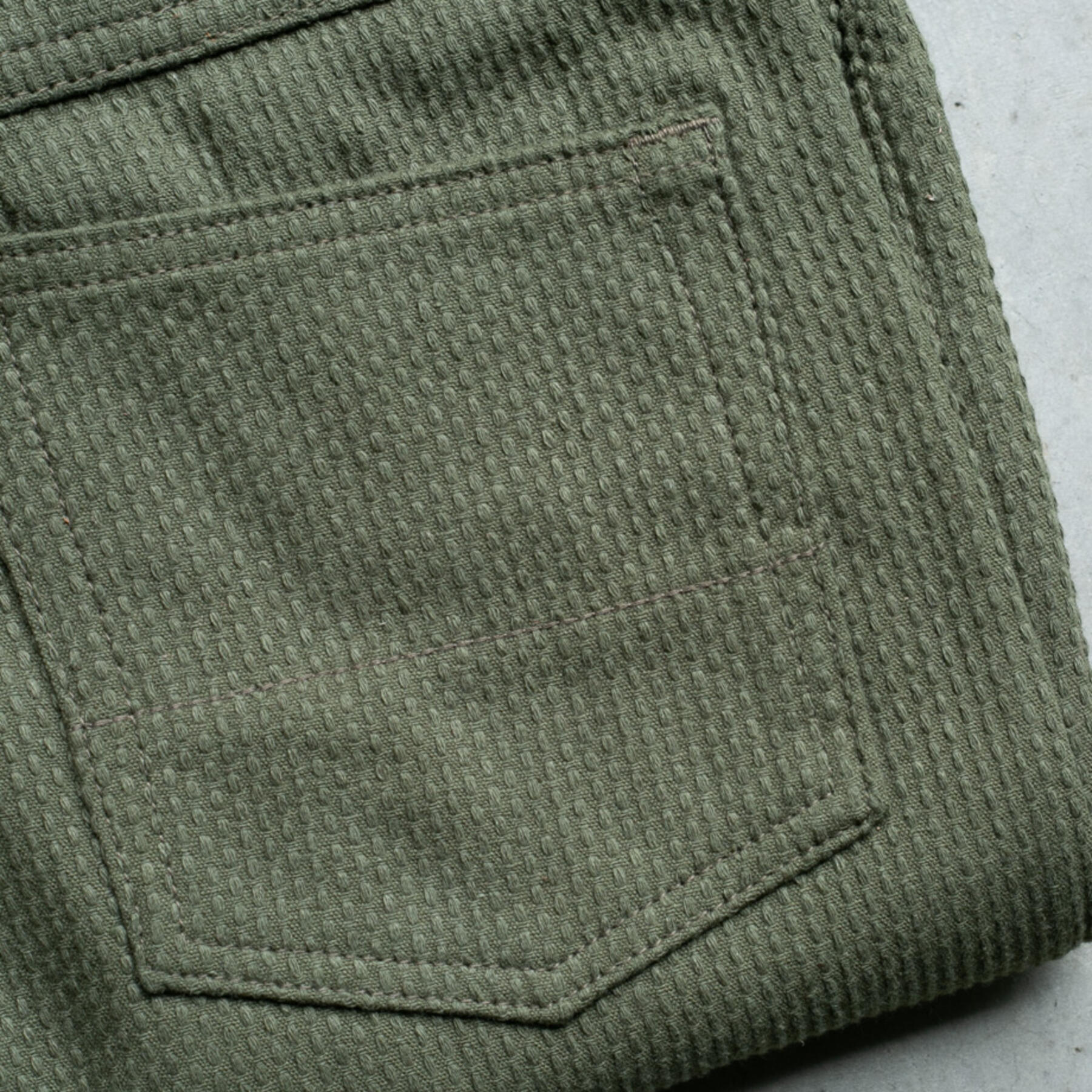 gustin #287 japan sashiko 5 pocket - olive