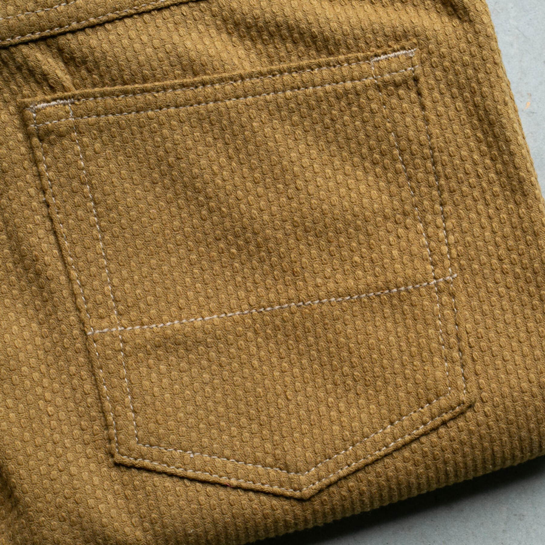gustin #288 japan sashiko 5 pocket - camel