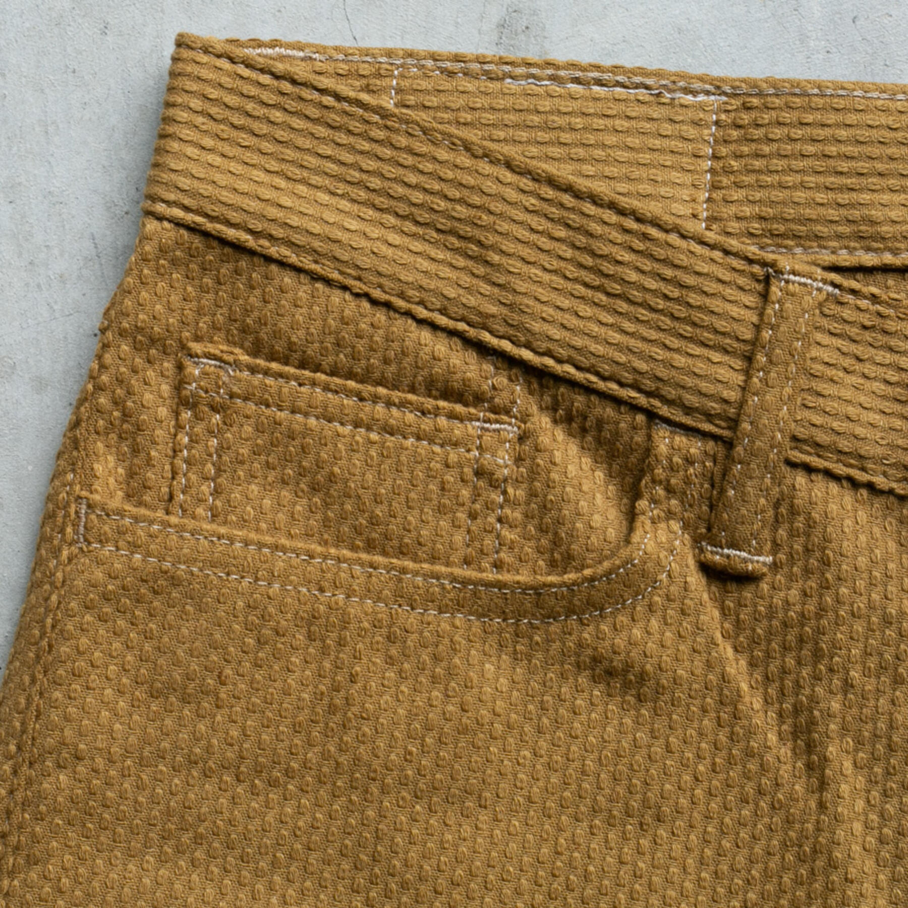gustin #288 japan sashiko 5 pocket - camel