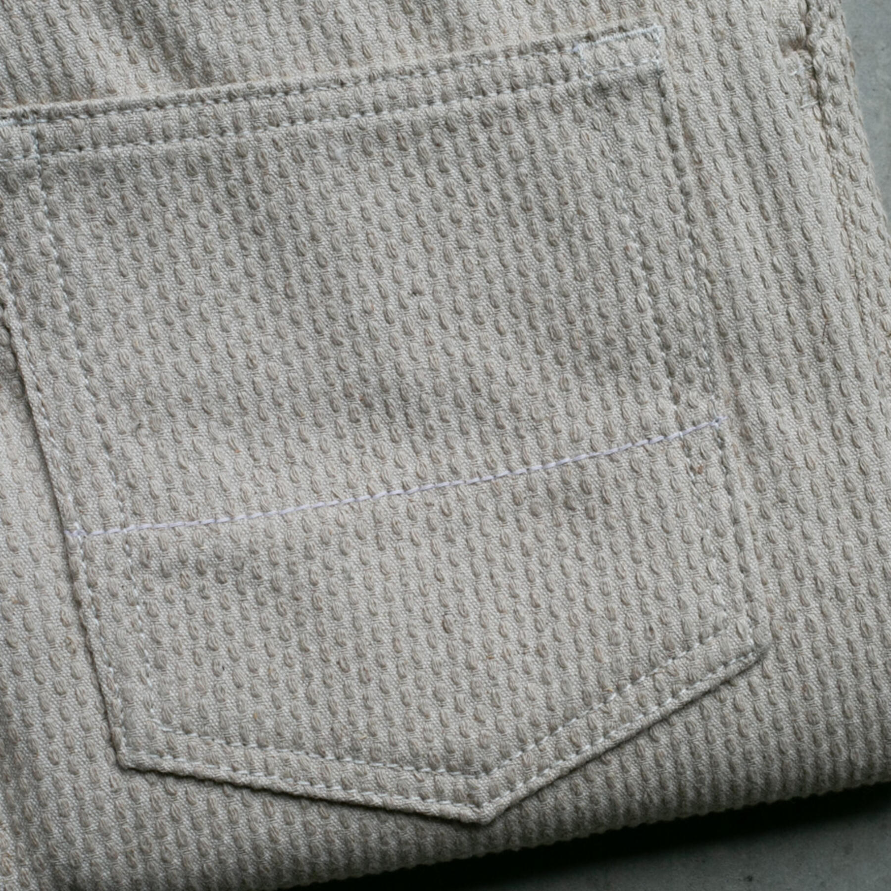 gustin #289 japan sashiko 5 pocket - natural