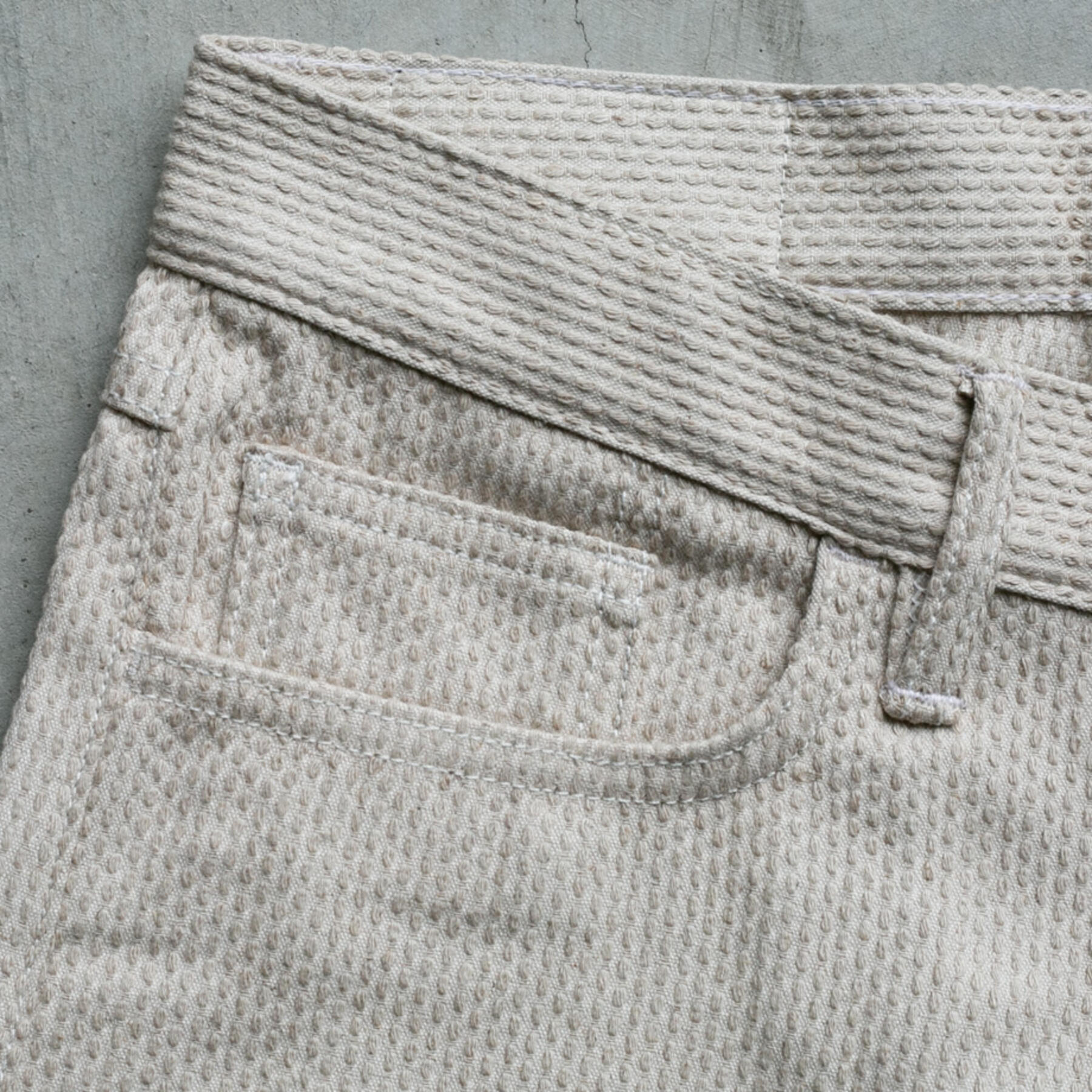 gustin #289 japan sashiko 5 pocket - natural