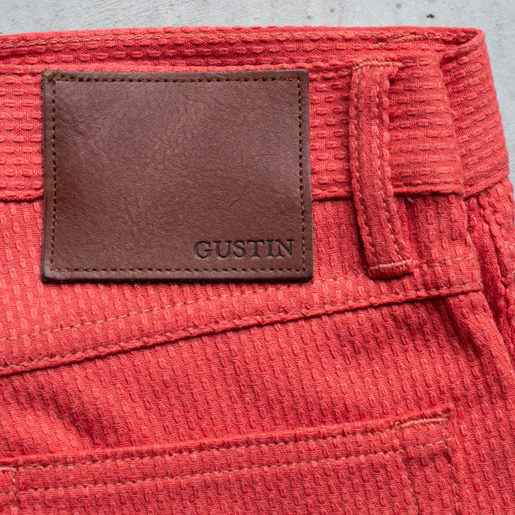 gustin #290 japan sashiko 5 pocket - red