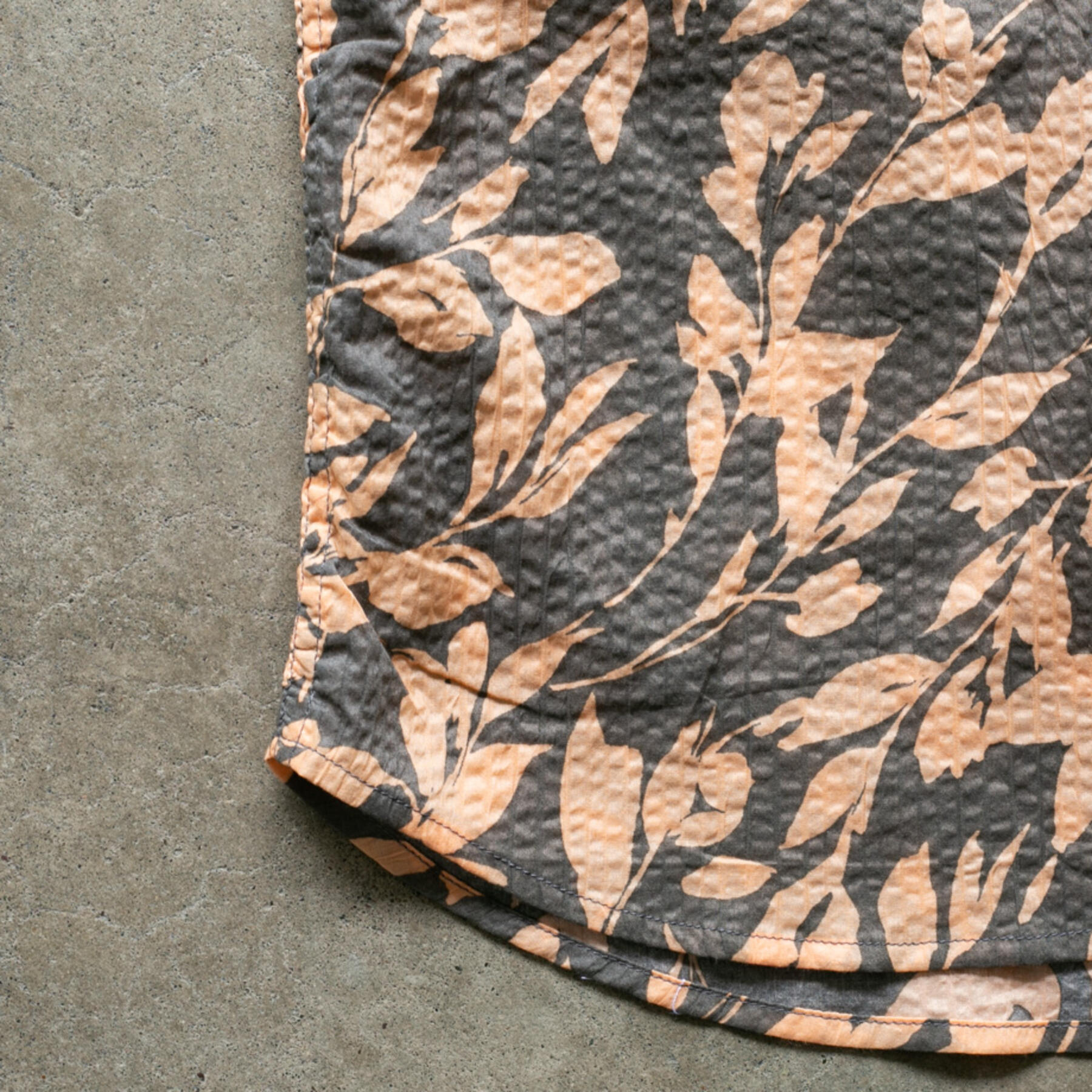 gustin #1136 seersucker floral - peachxgrey