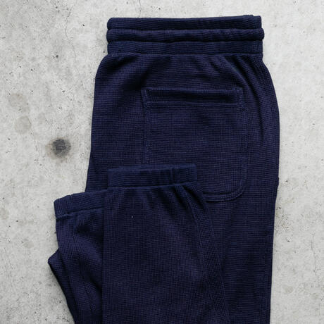 gustin indigo dyed waffle sweatpants