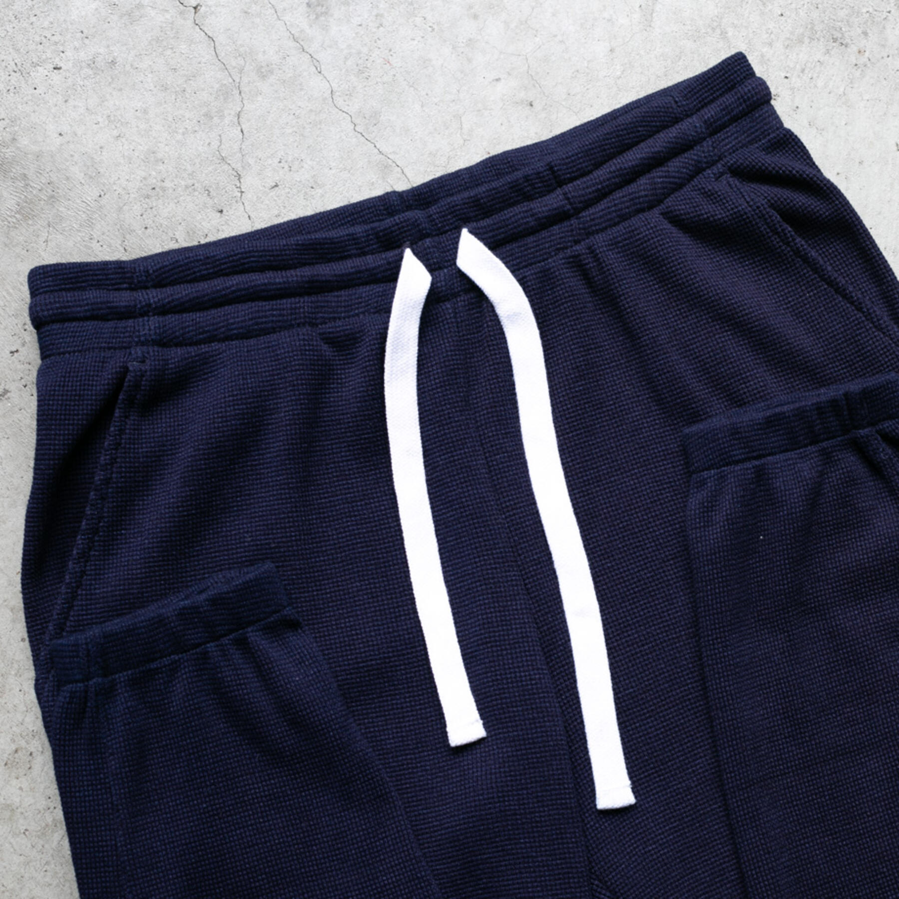 gustin indigo dyed waffle sweatpants