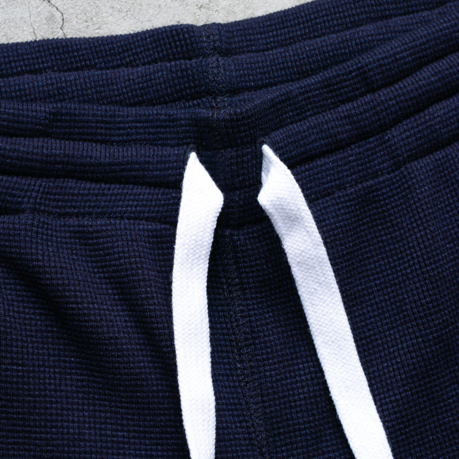 gustin indigo dyed waffle sweatshorts