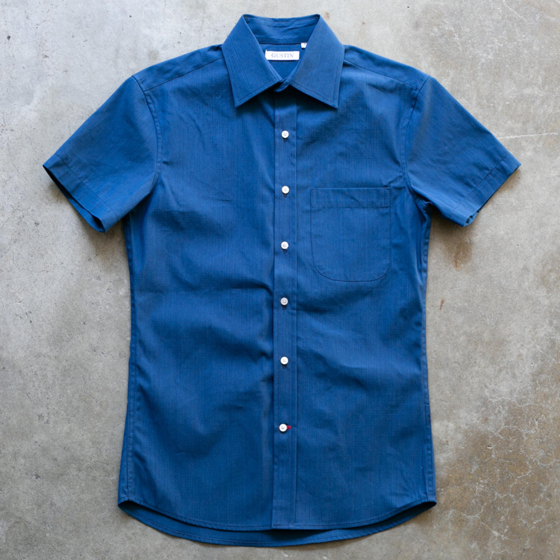gustin #1144 indigo dye ripstop shirt