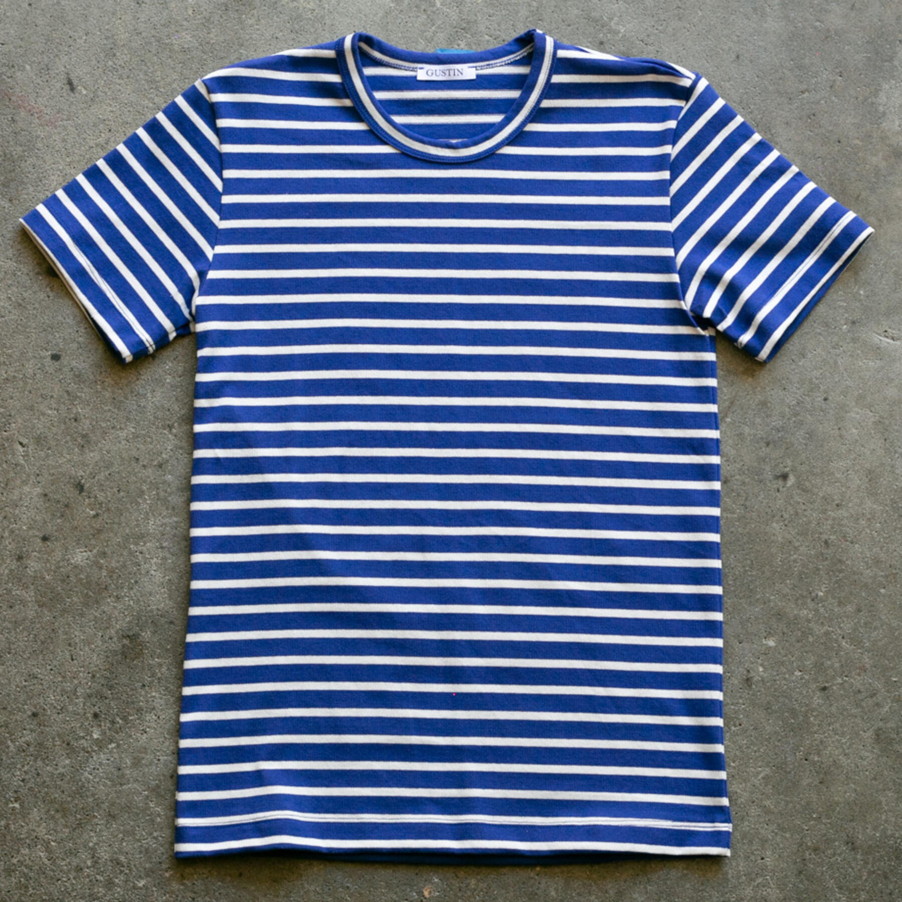 gustin japan monster nautical stripe t-shirt - royal white