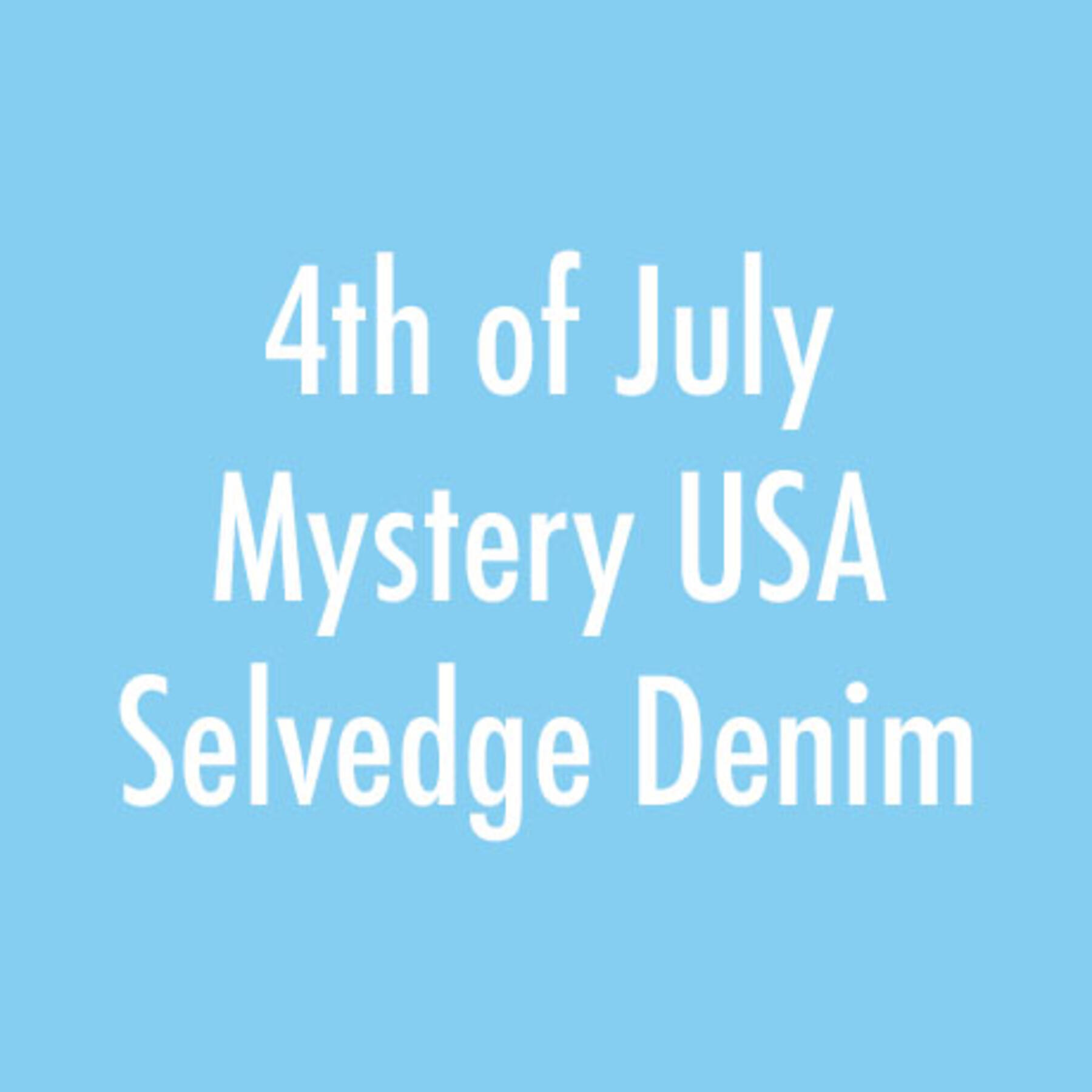gustin 4th of july mystery usa selvedge denim