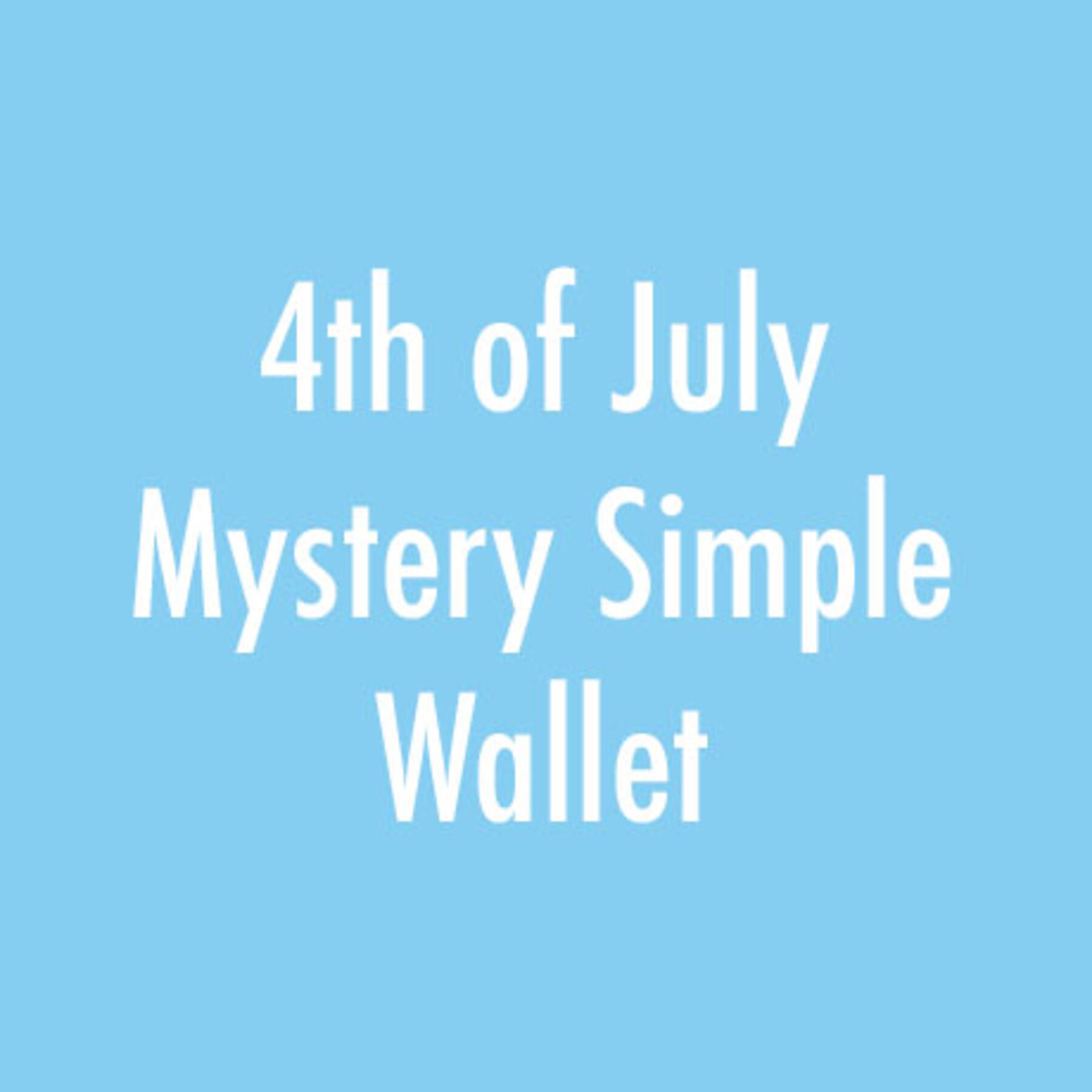 gustin 4th of july mystery simple wallet