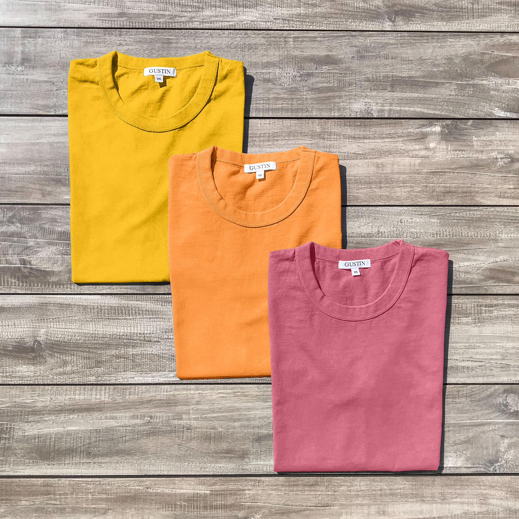 gustin heavyweight t-shirt sunset collection