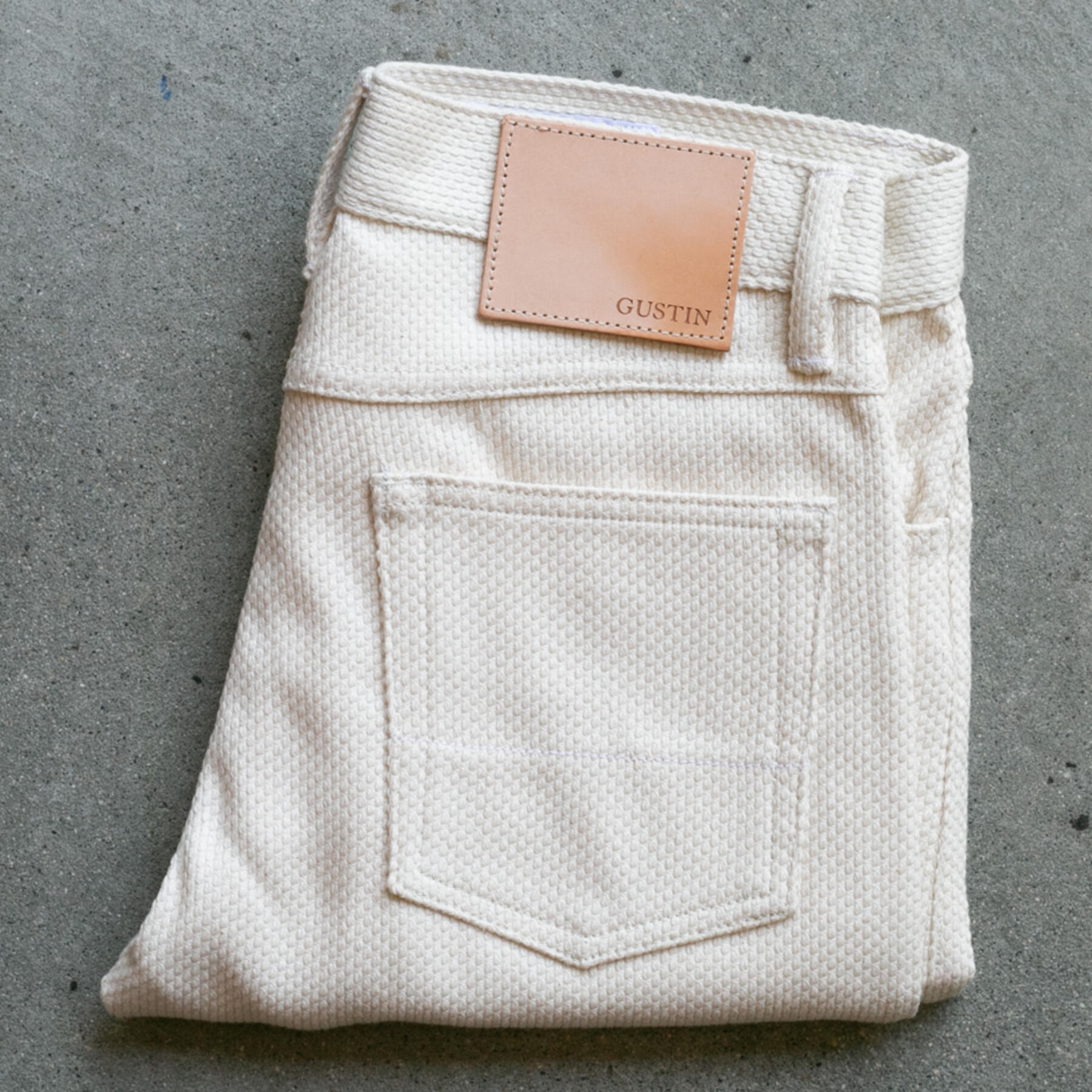 gustin #294 monster natural sashiko 5 pocket