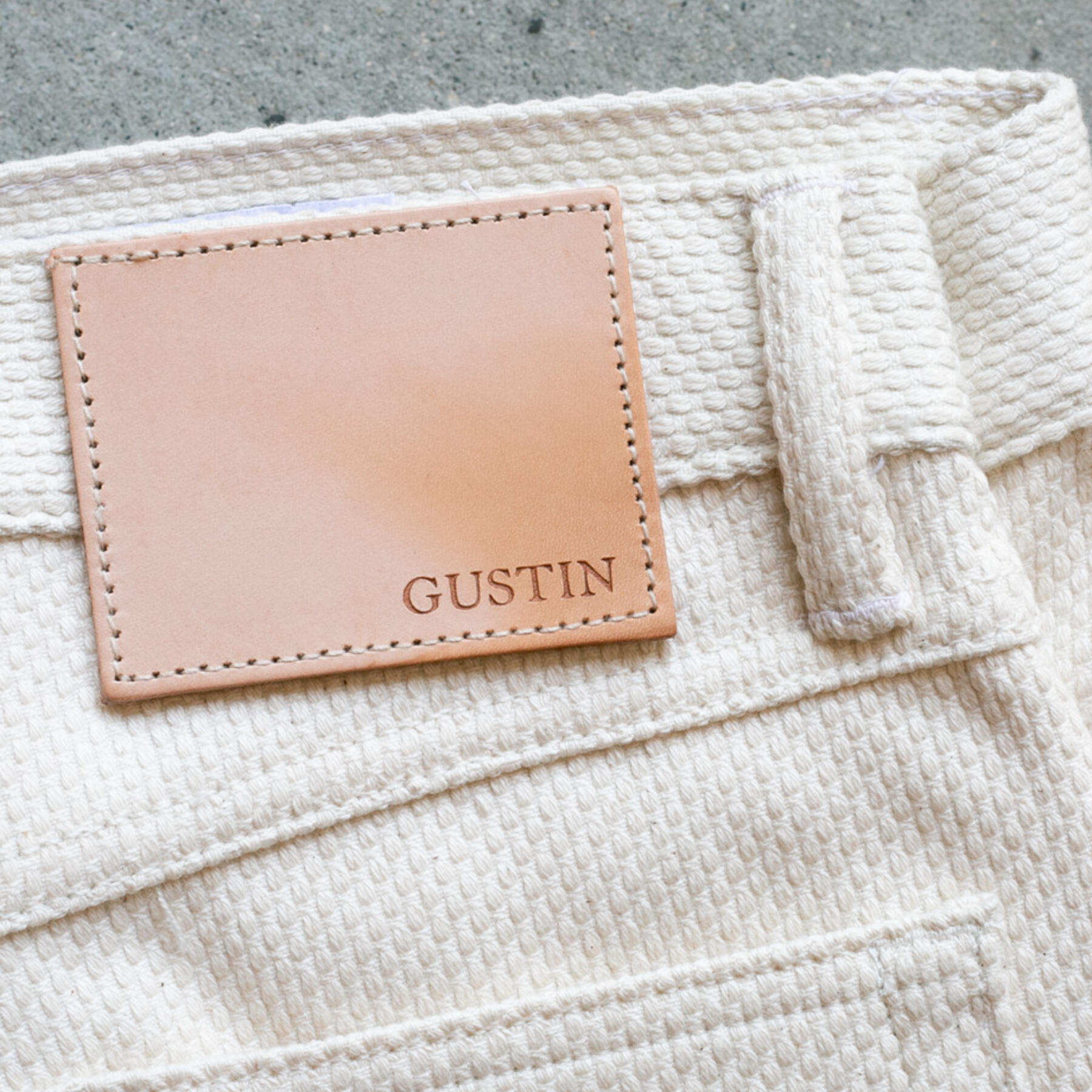 gustin #294 monster natural sashiko 5 pocket