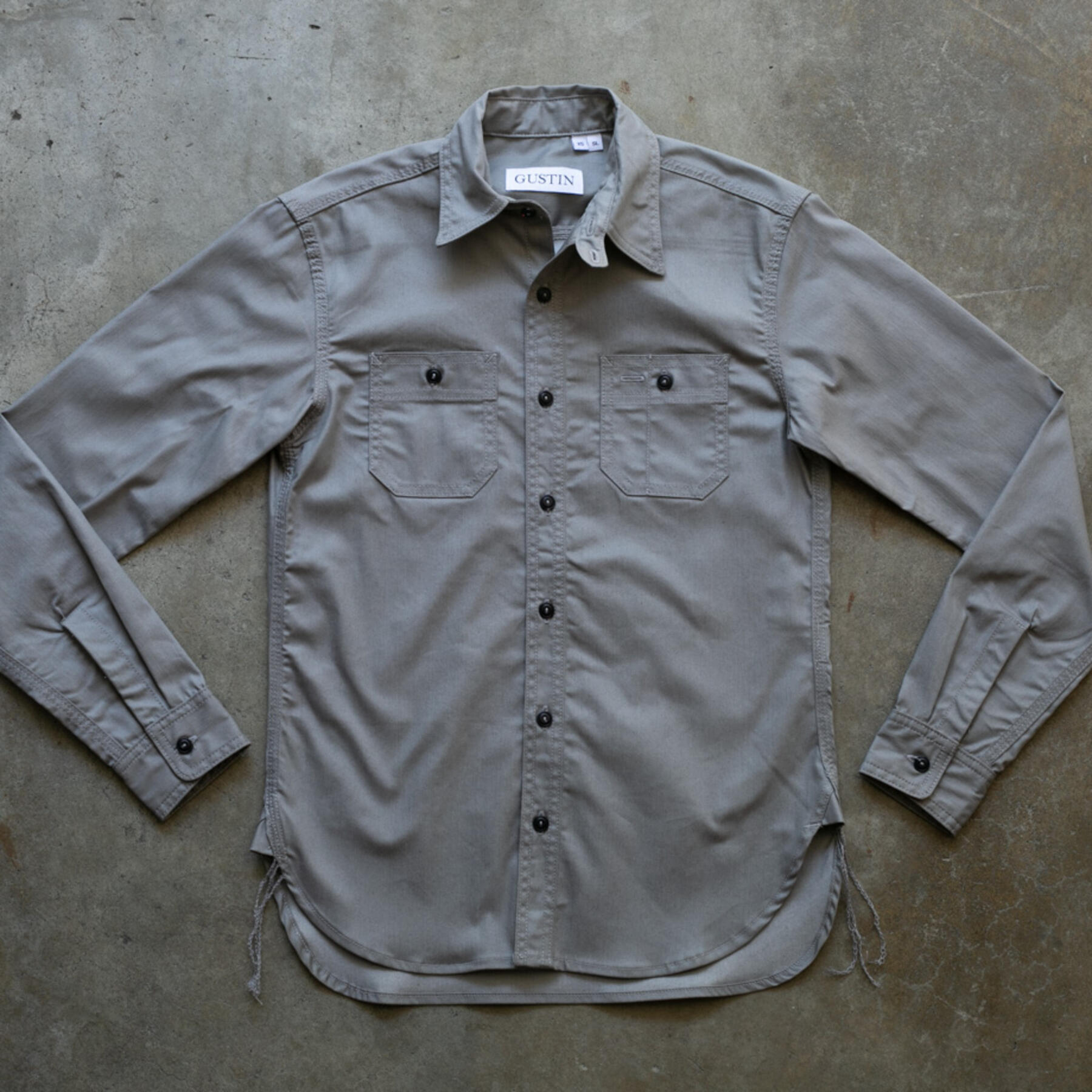 gustin #148 japan feather denim workshirt - steel