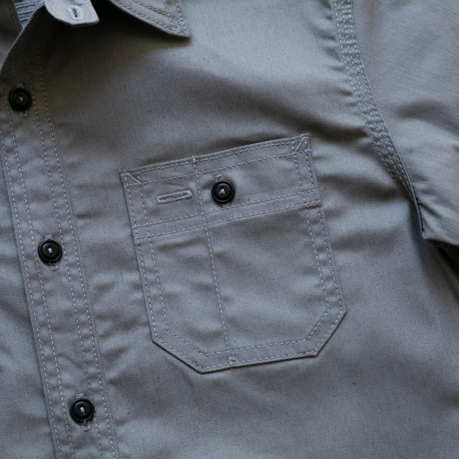 gustin #148 japan feather denim workshirt - steel