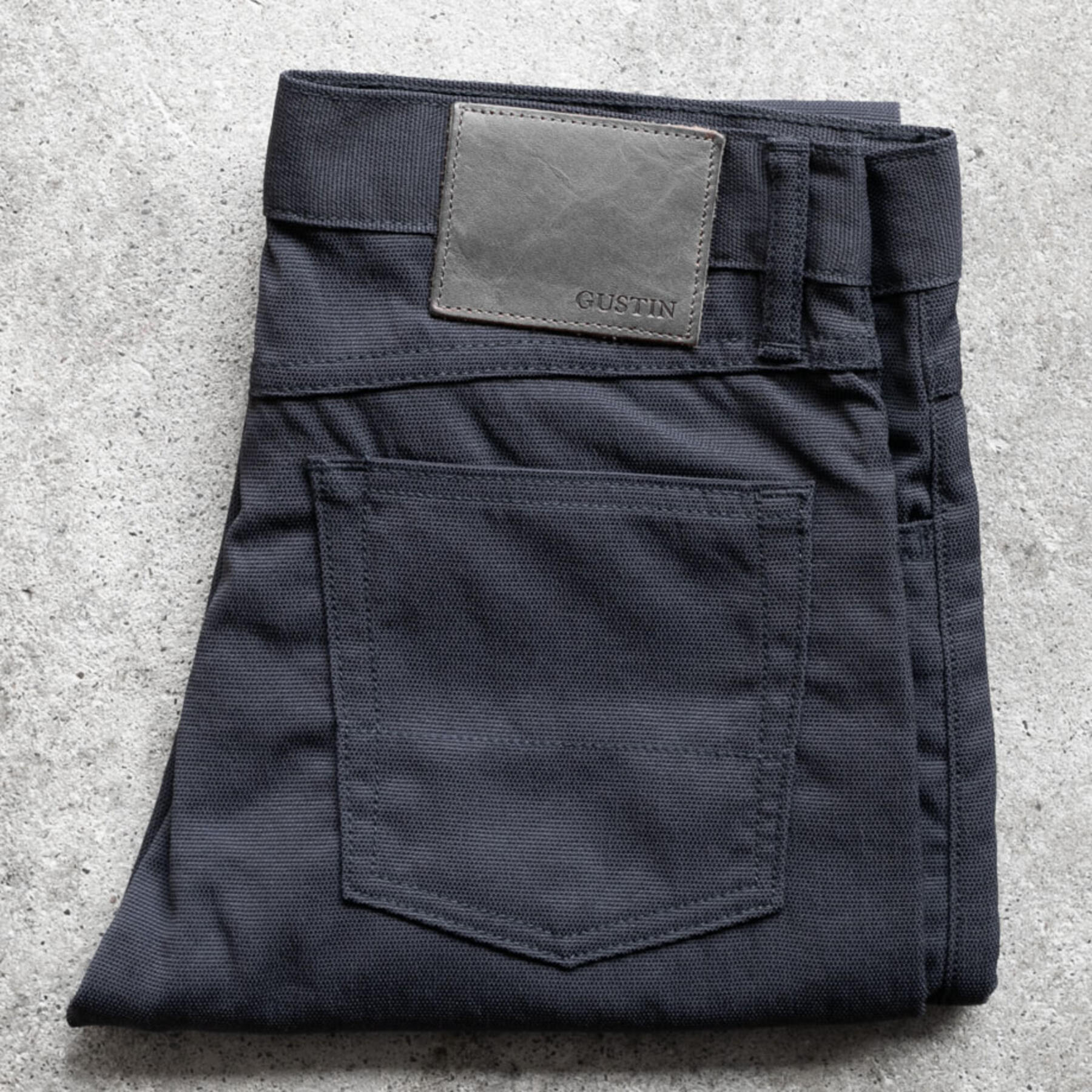 gustin #296 japan natural nylon 5 pocket - black