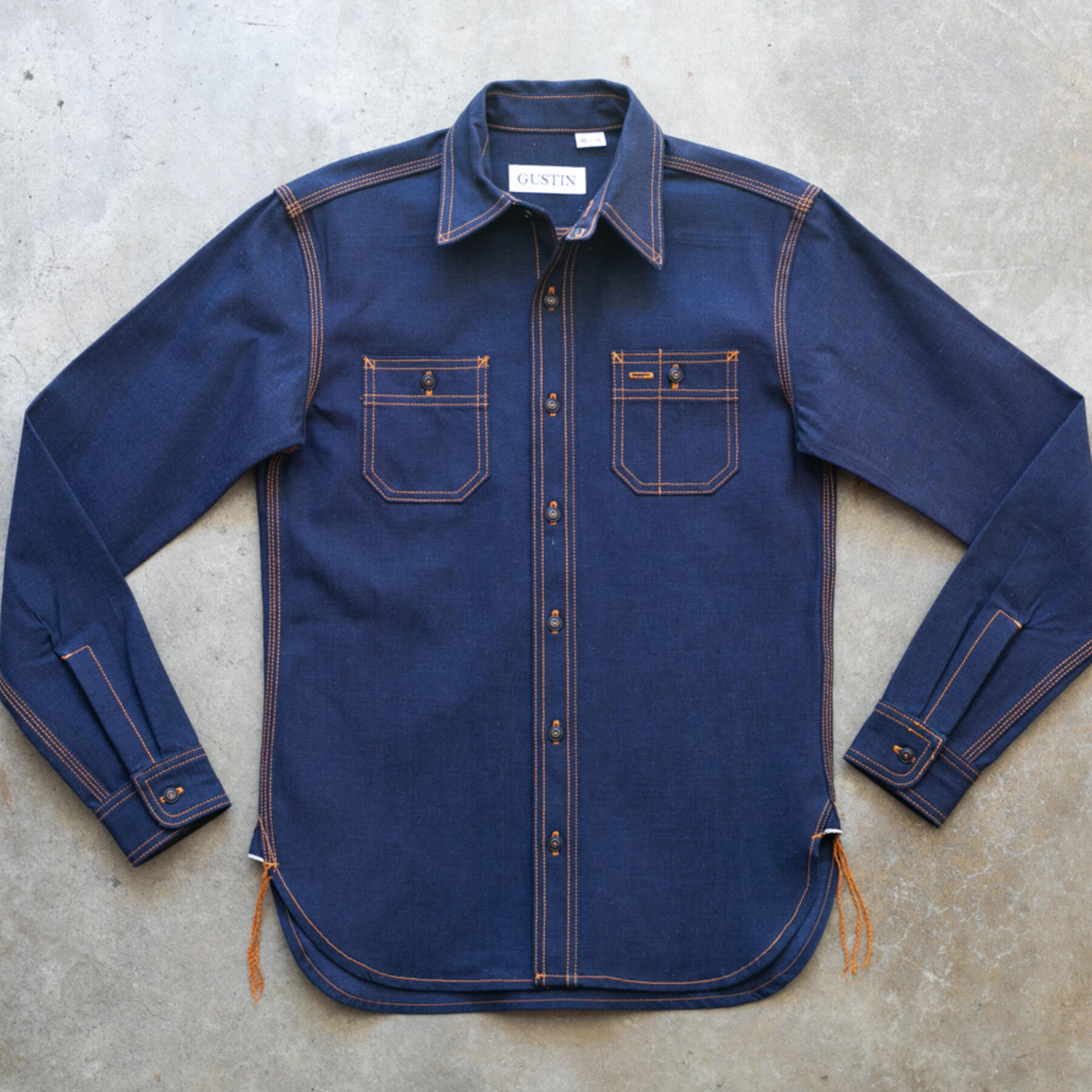 gustin #150 japan indigoxcobalt workshirt