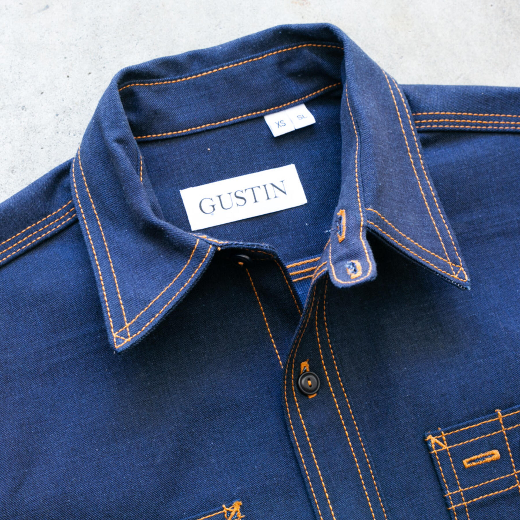 gustin #150 japan indigoxcobalt workshirt