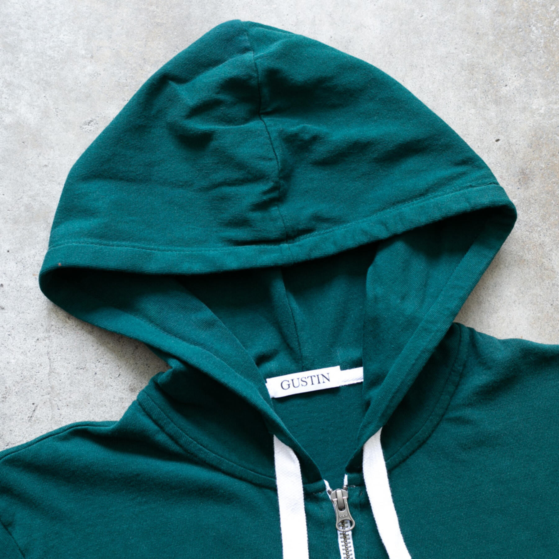 gustin superlight zip hoodie - forest