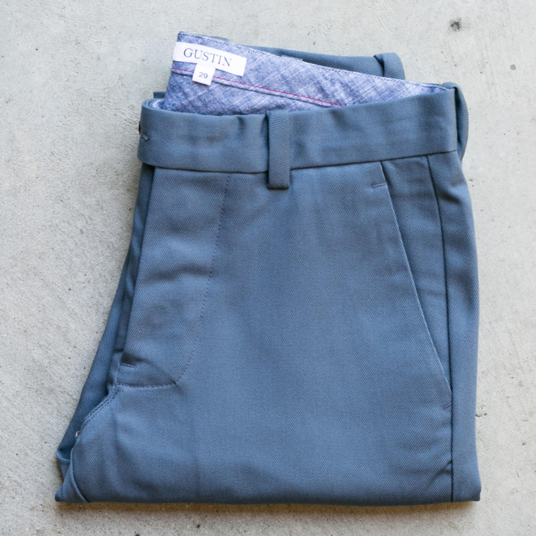 gustin #237 skater twill chinos - slate blue