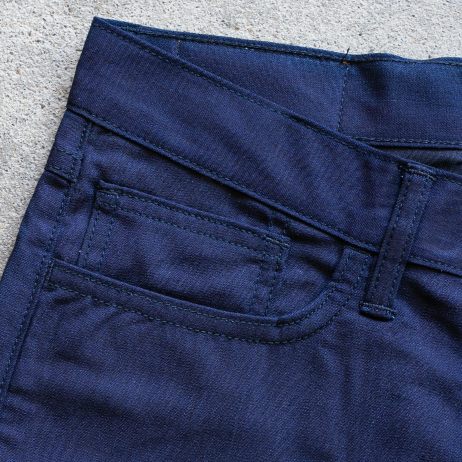 gustin #298 cone indigoxblack feather denim 5 pocket
