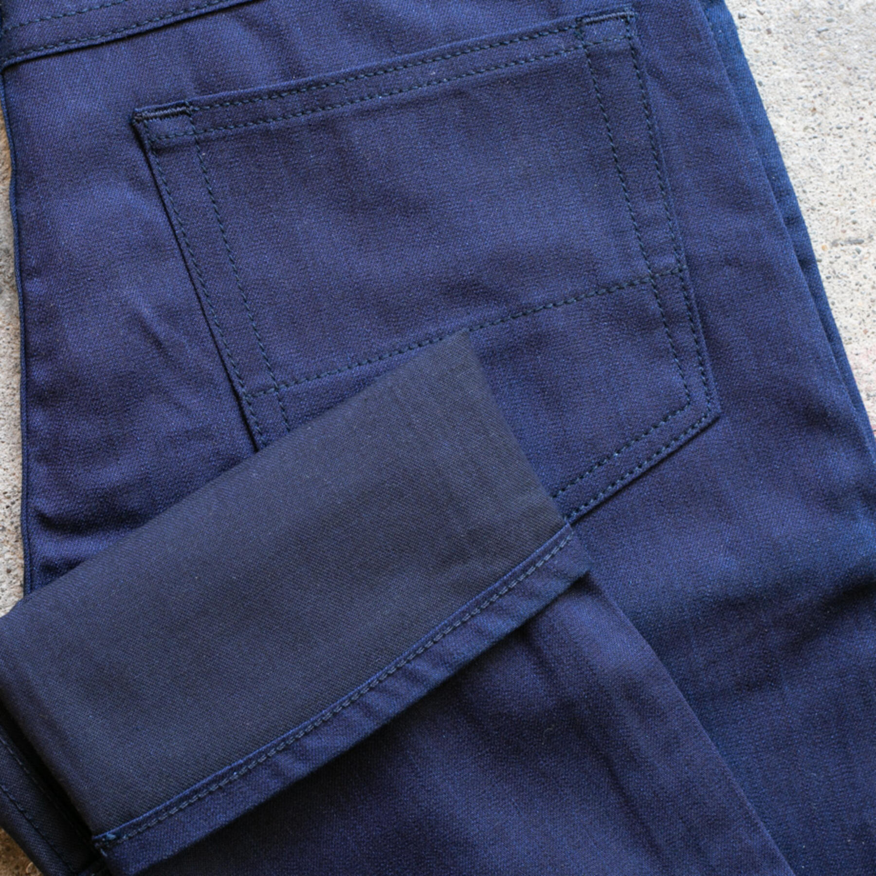 gustin #298 cone indigoxblack feather denim 5 pocket