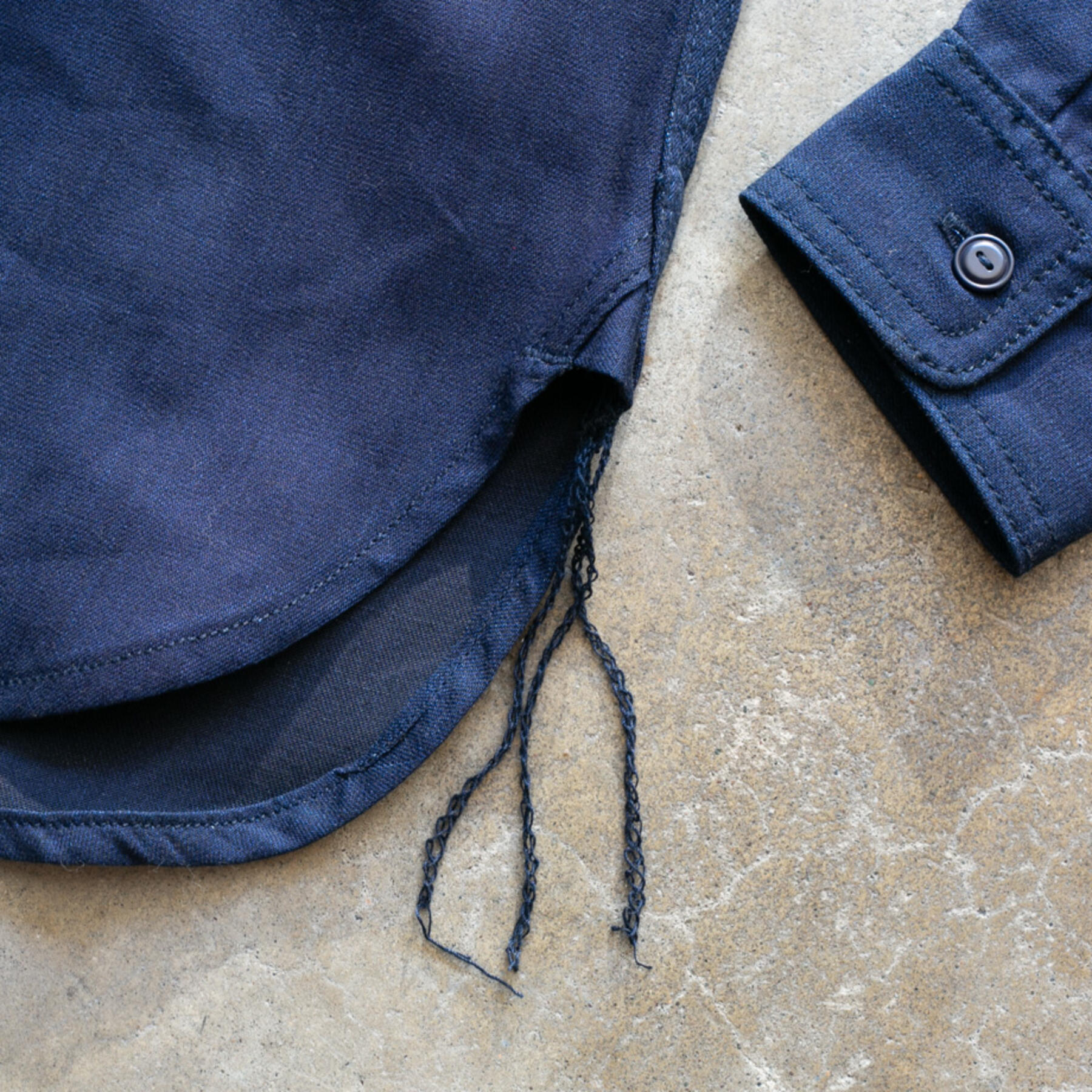 gustin #151 cone indigoxblack feather denim workshirt