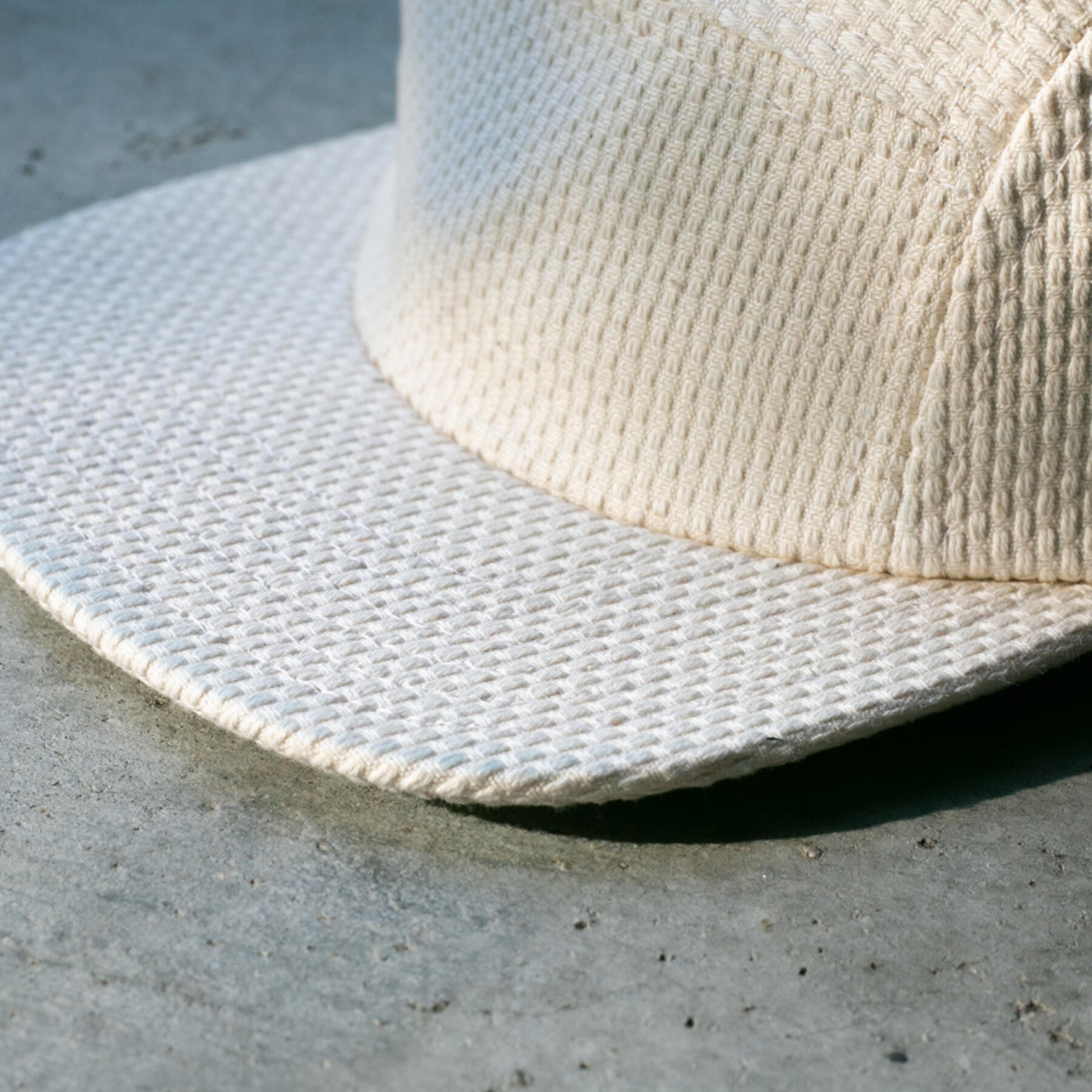gustin camp hat - monster sashiko natural